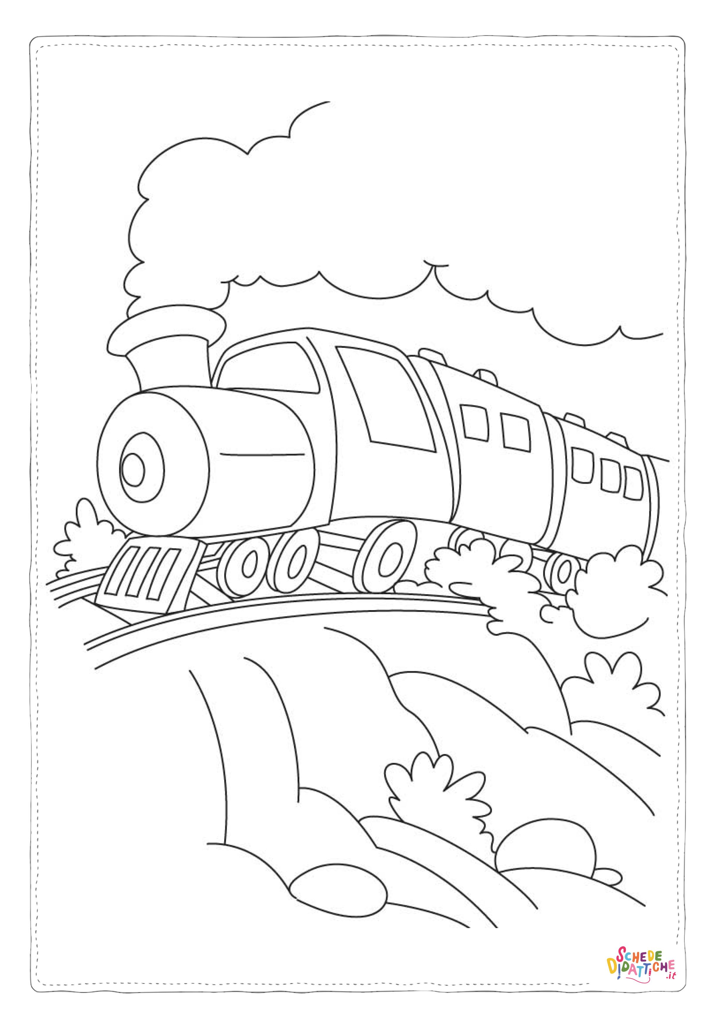 Disegno "Disegno di treno da stampare e colorare 79" Disegno di treno da stampare e colorare 79