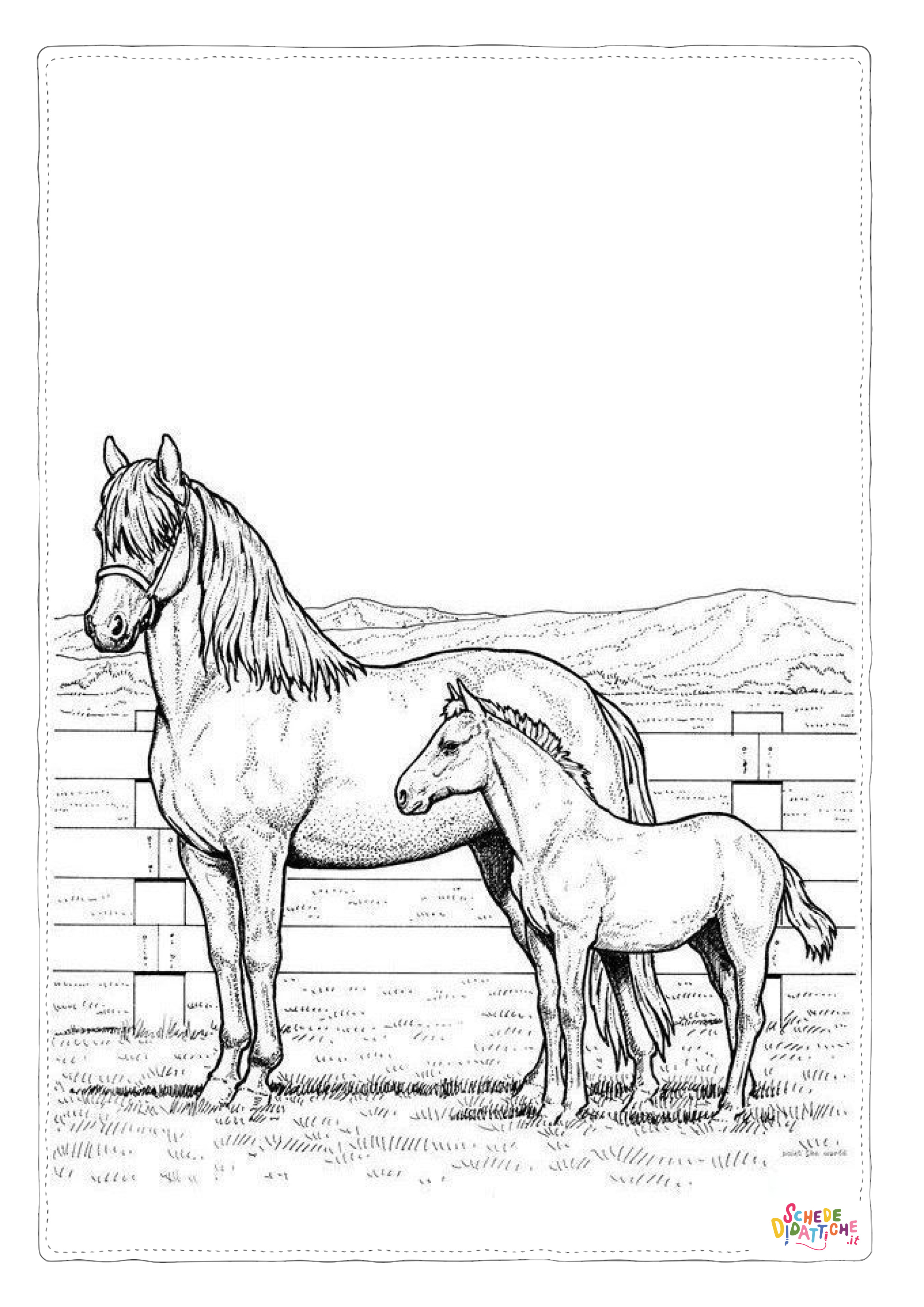 Disegno di cavallo da stampare e colorare 231