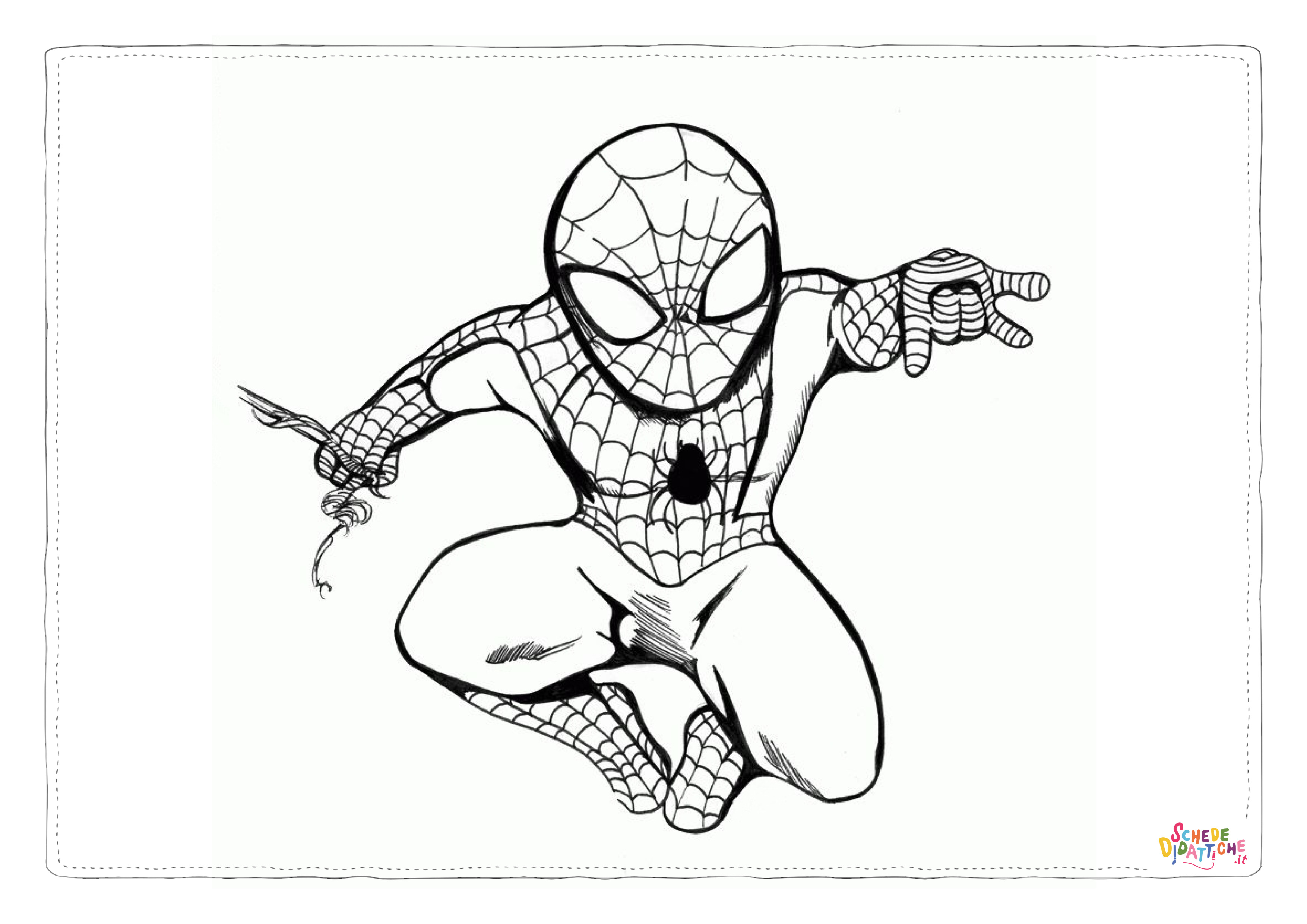 Disegno di Spiderman da stampare e colorare 140