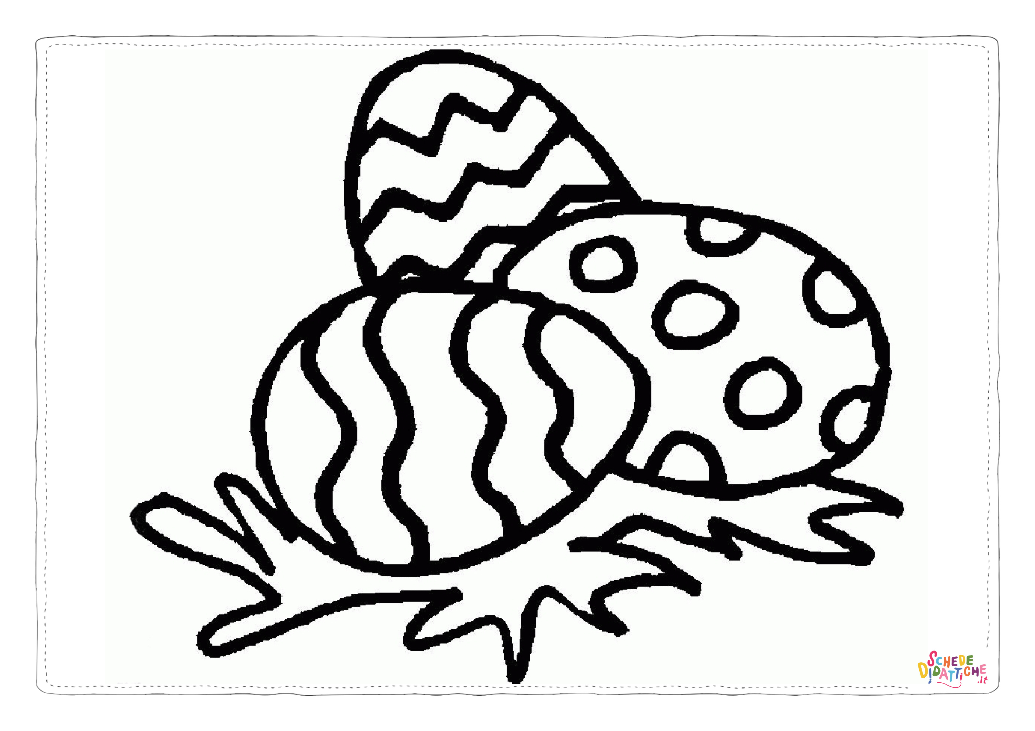 Disegno "Disegno di uovo di Pasqua da stampare e colorare 45" Disegno di uovo di Pasqua da stampare e colorare 45