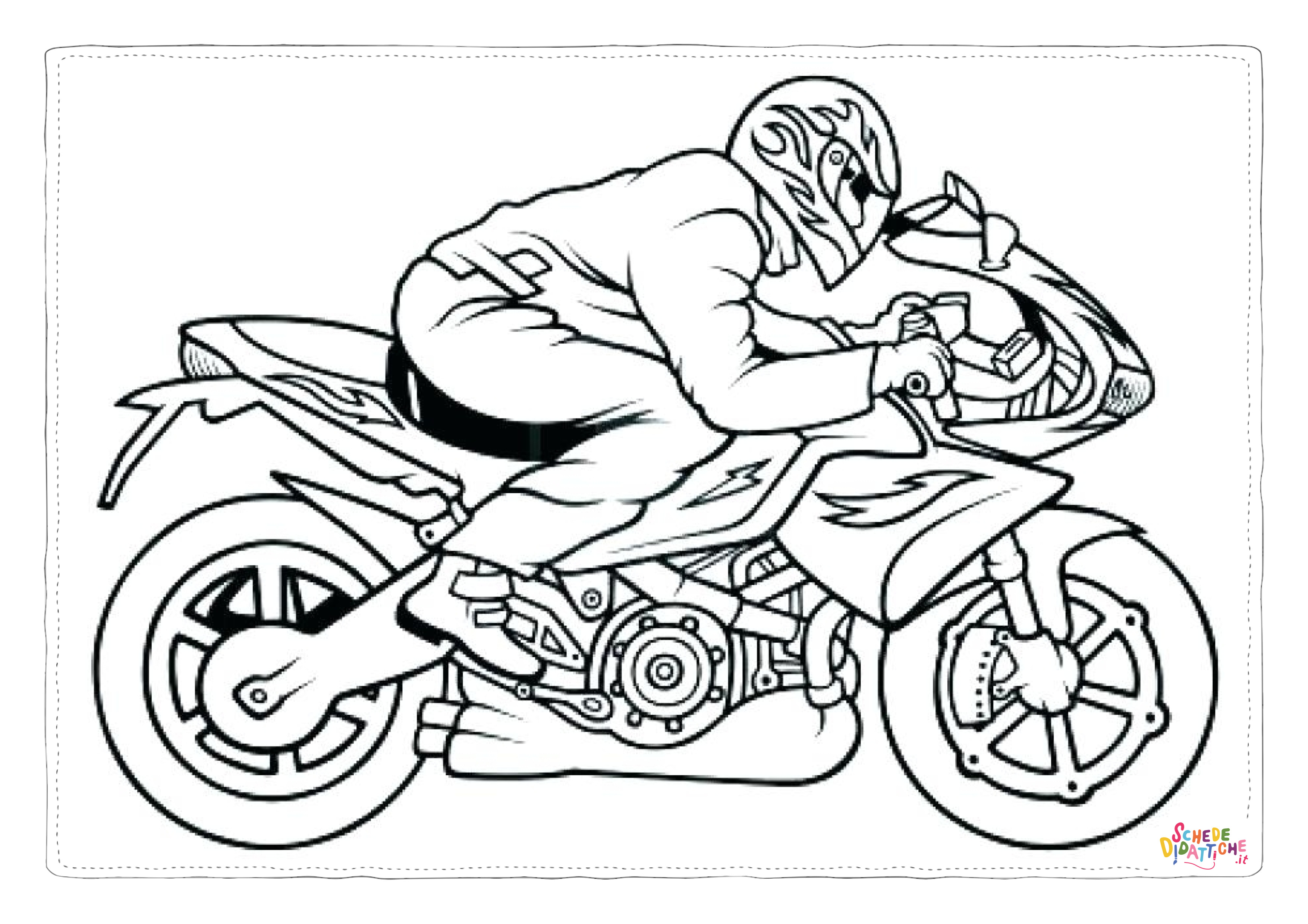 Disegno "Disegno di moto da stampare e colorare 13" Disegno di moto da stampare e colorare 13
