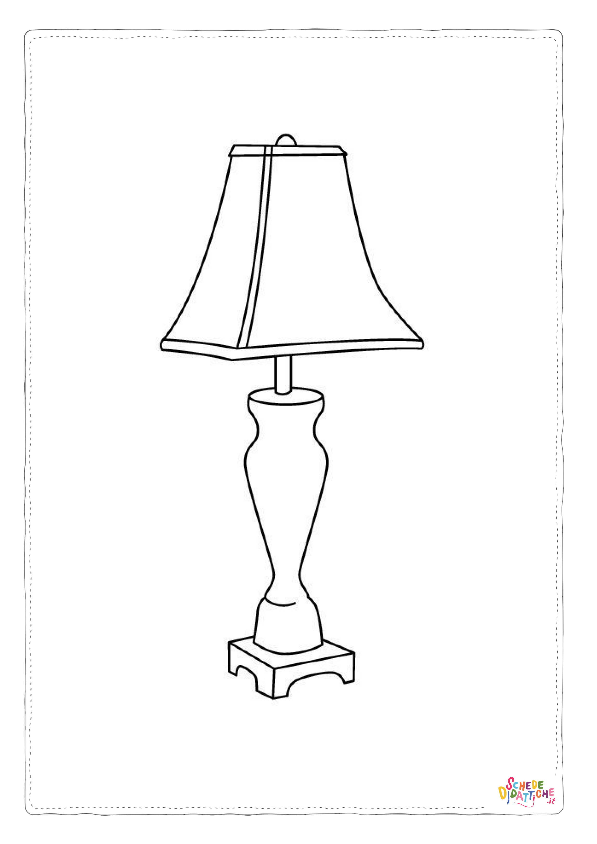 Disegno "Disegno di arredamento da stampare e colorare 4" Disegno di arredamento da stampare e colorare 4