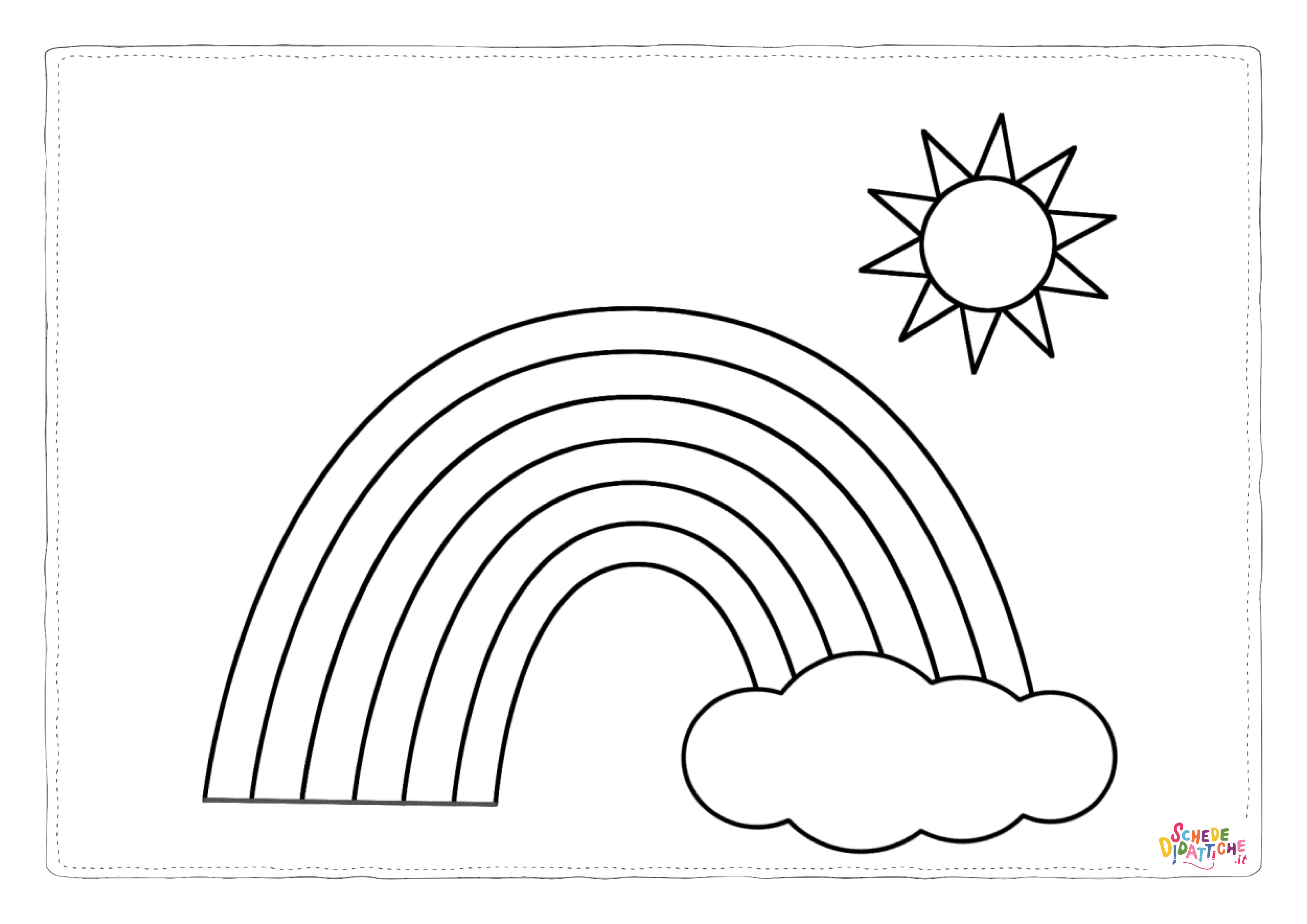 Disegno "Disegno di arcobaleno da stampare e colorare 3" Disegno di arcobaleno da stampare e colorare 3