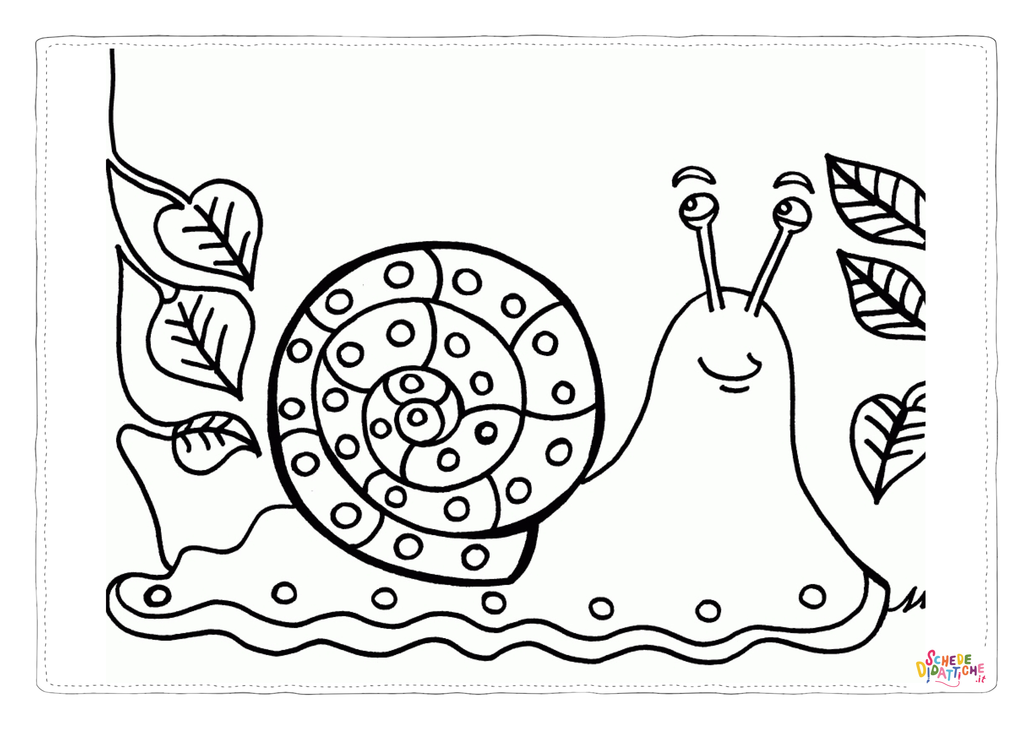 Disegno "Disegno di lumaca da stampare e colorare" Disegno di lumaca da stampare e colorare