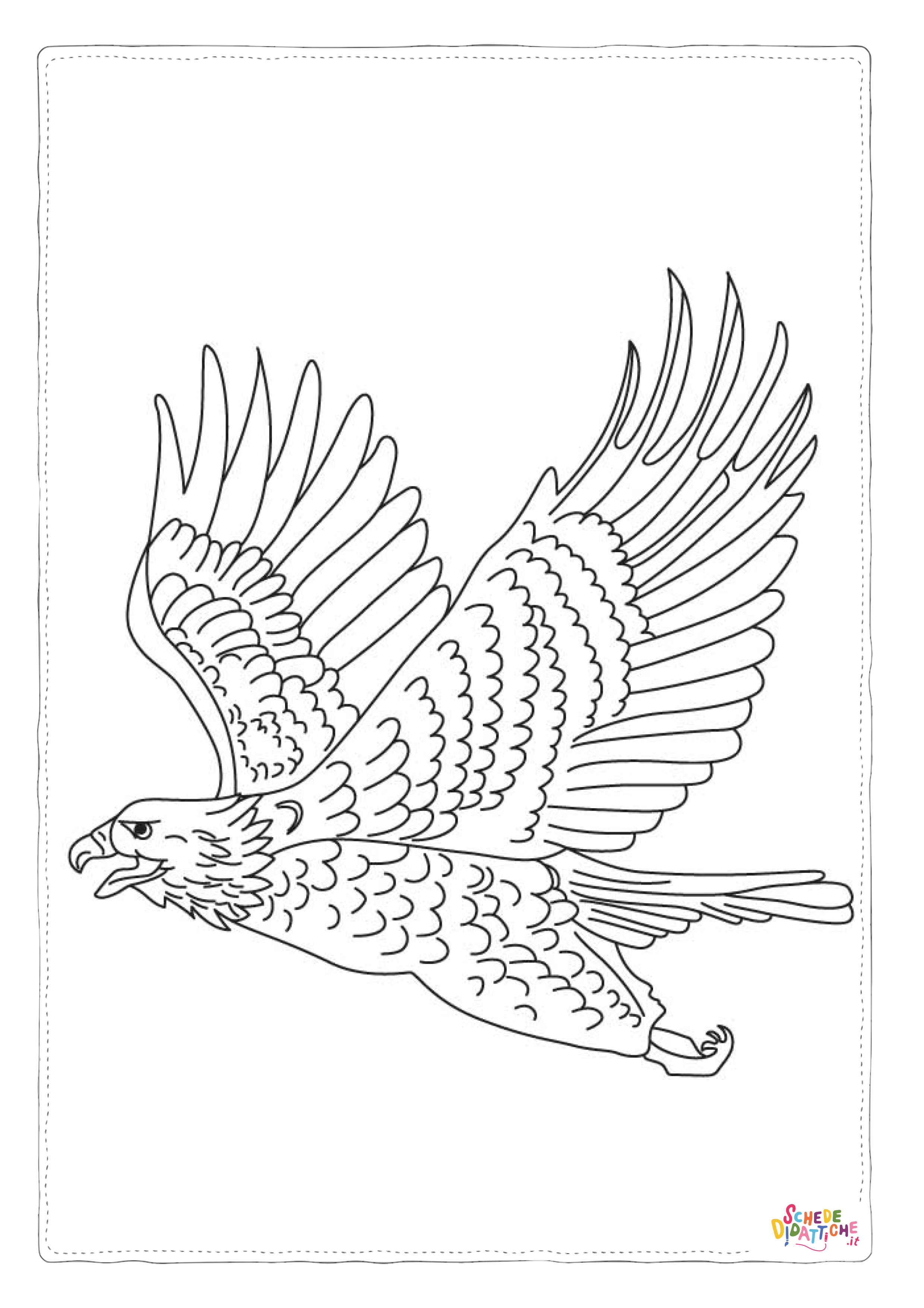 Disegno "Disegno di aquila da stampare e colorare 2" Disegno di aquila da stampare e colorare 2