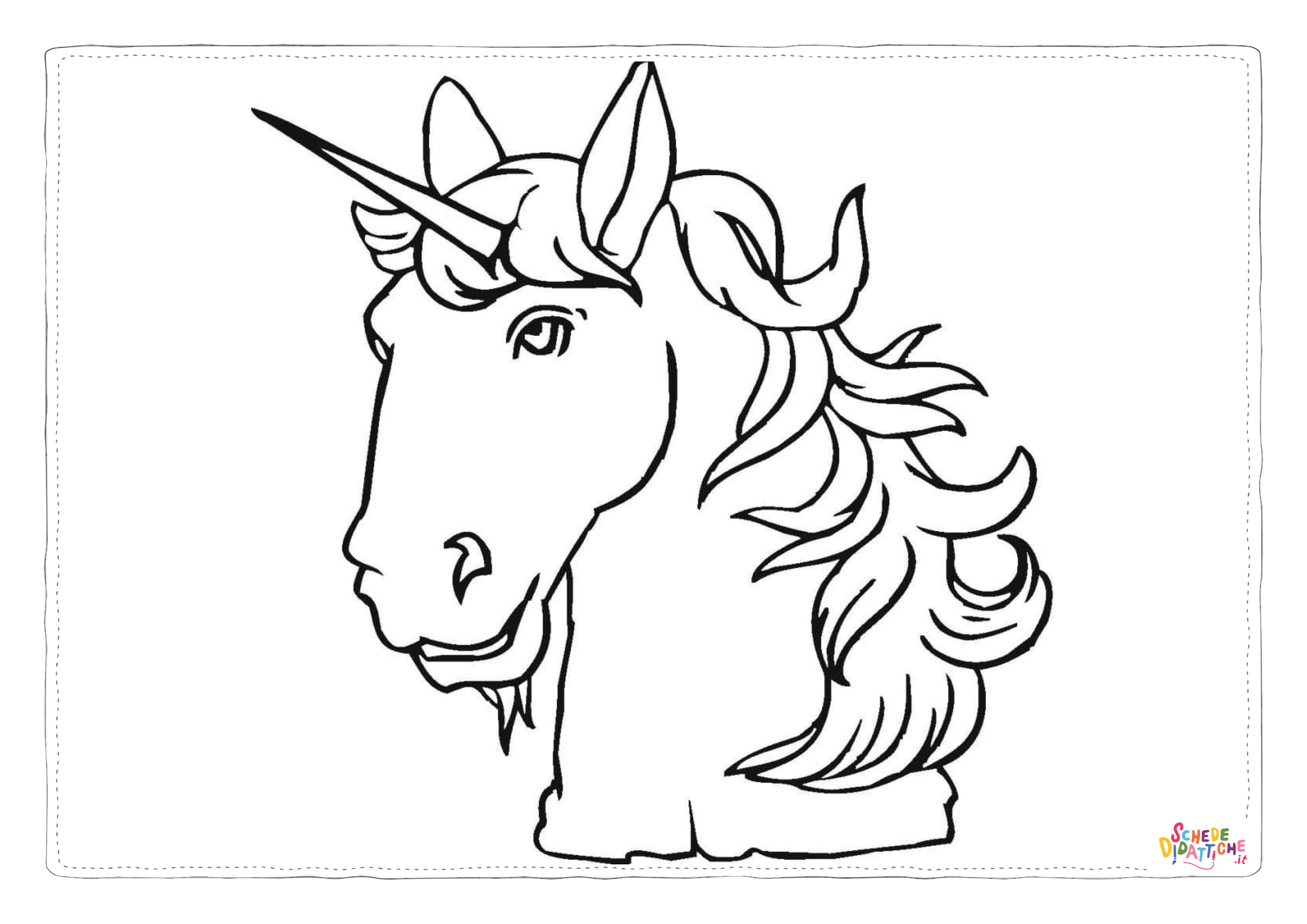 Disegno "Disegno di unicorno da stampare e colorare 55" Disegno di unicorno da stampare e colorare 55