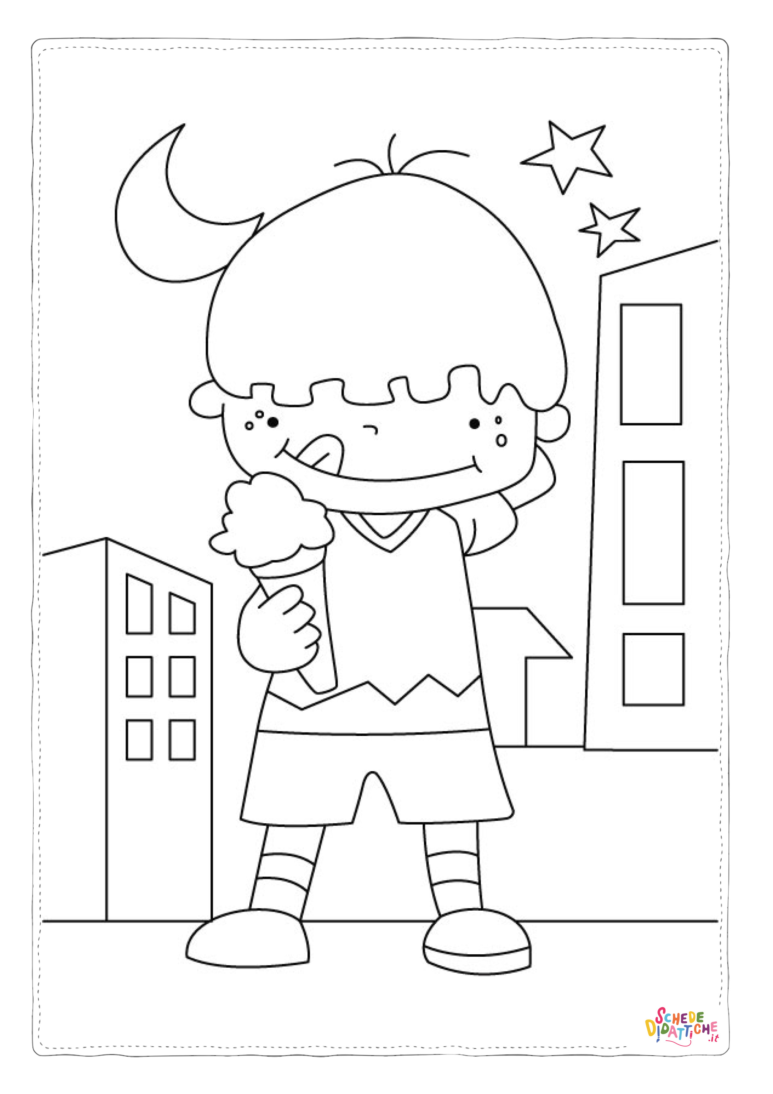 Disegno di gelato da stampare e colorare 25