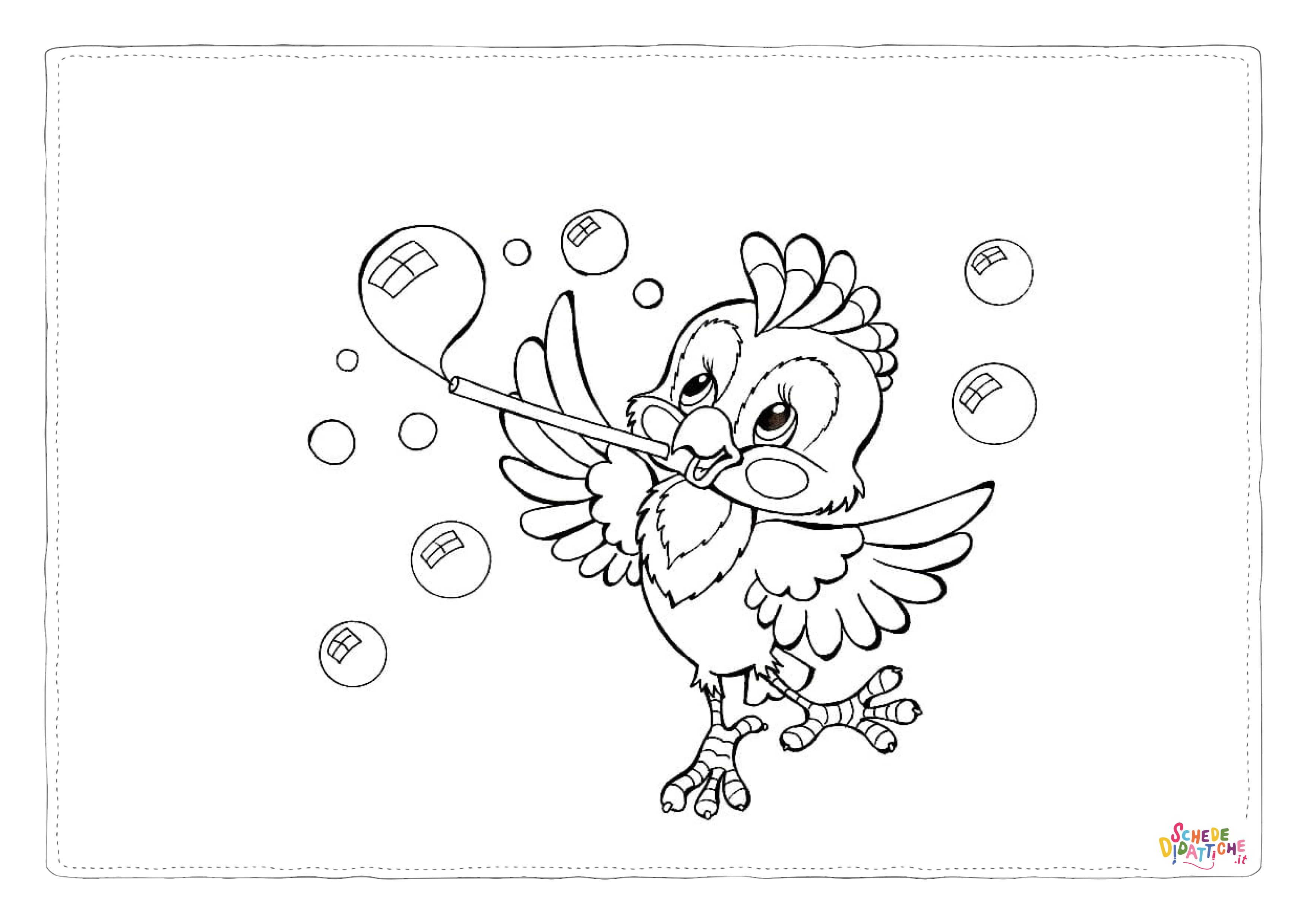 Disegno "Disegno di pappagallo da stampare e colorare 96" Disegno di pappagallo da stampare e colorare 96