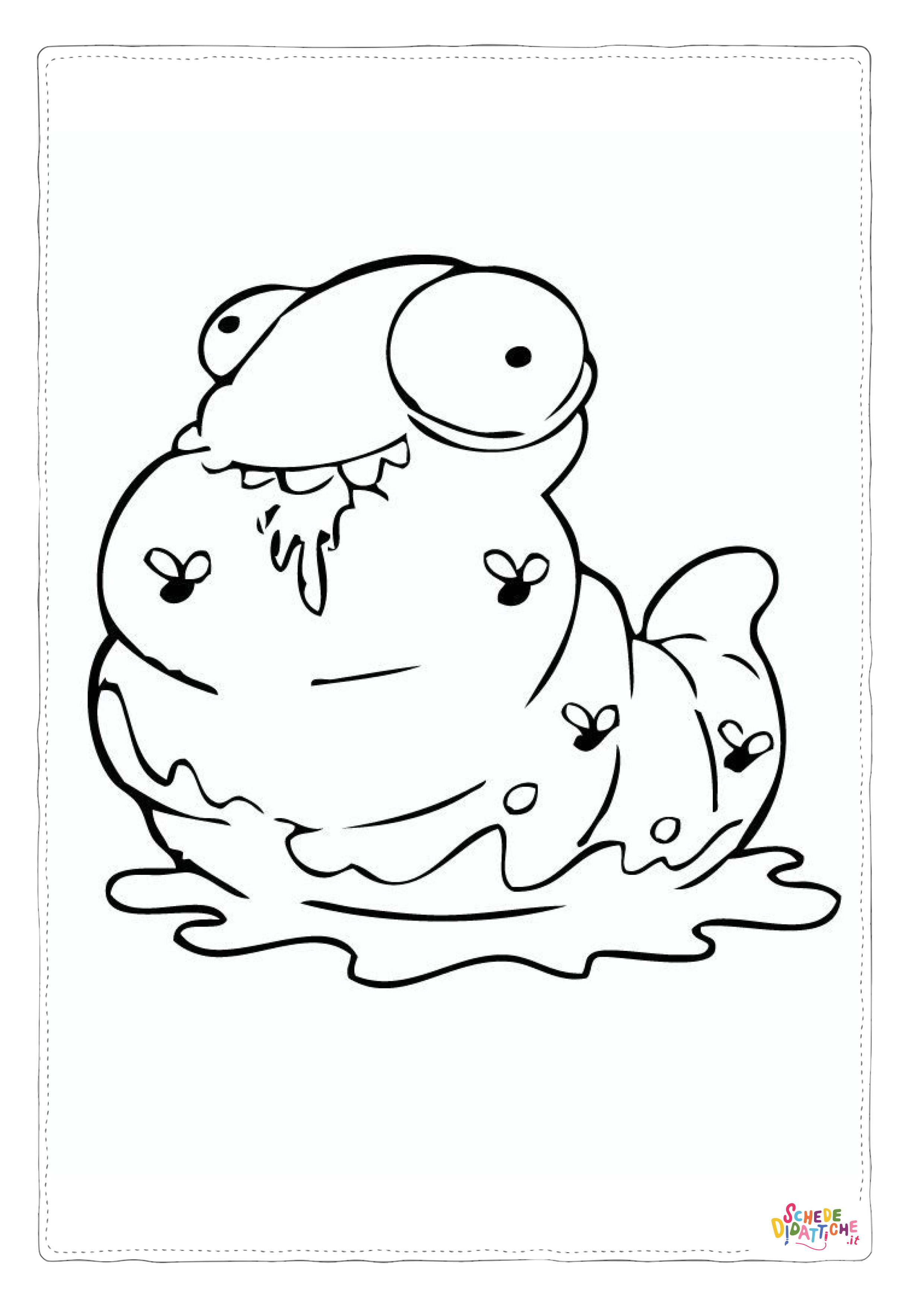 Disegno di lombrico da stampare e colorare 2
