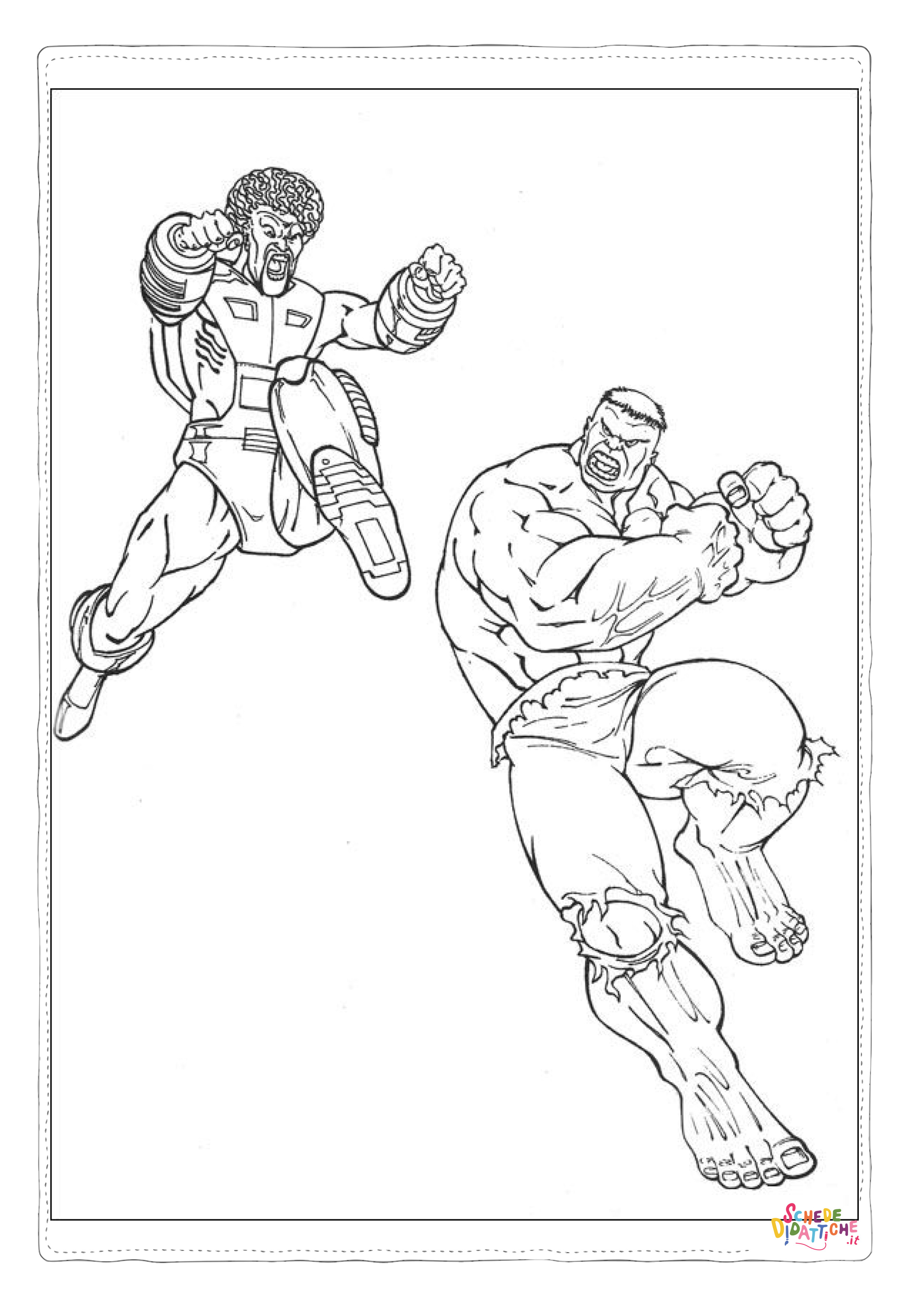 Disegno "Disegno di Hulk da stampare e colorare 18" Disegno di Hulk da stampare e colorare 18