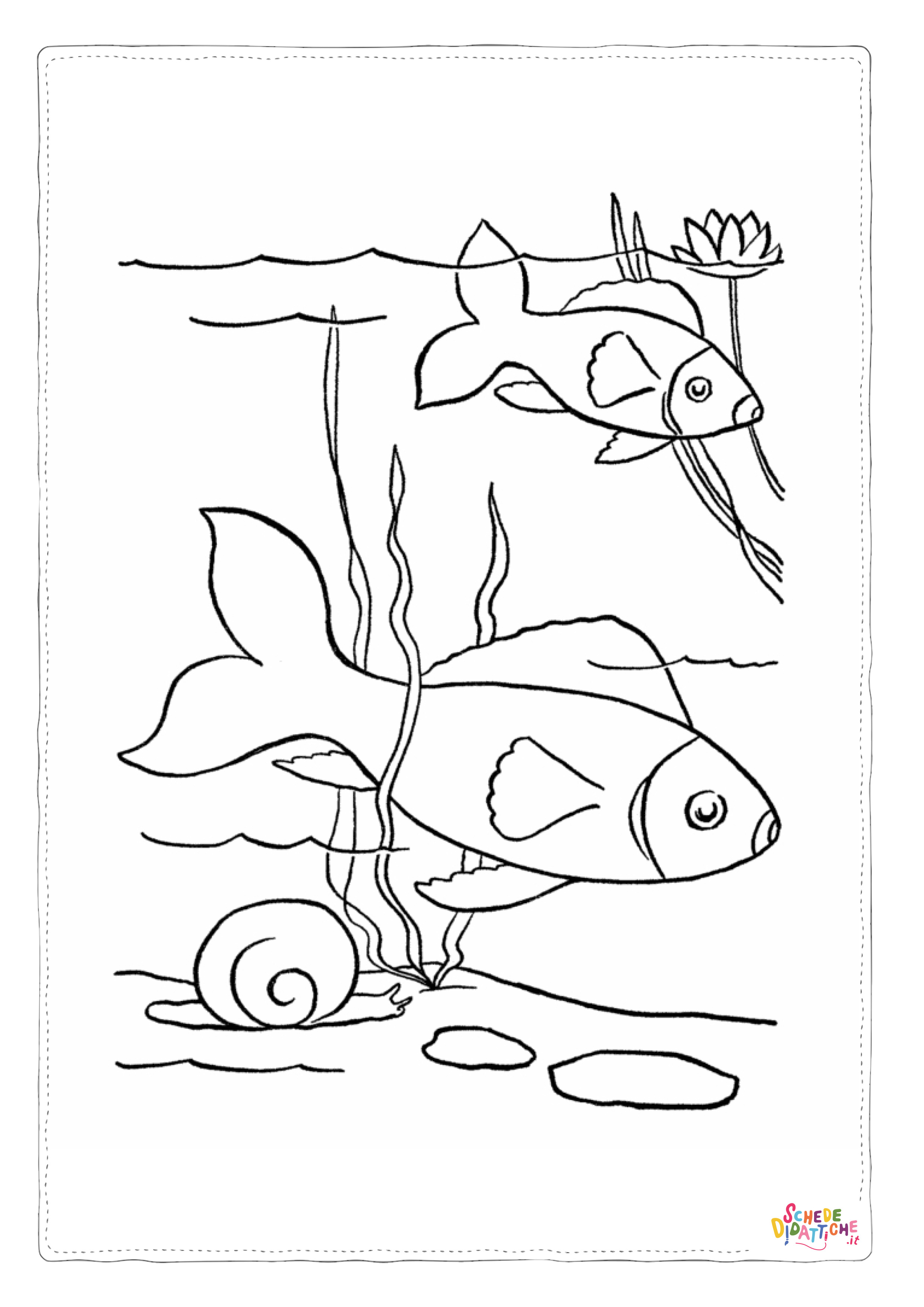 Disegno "Disegno di pesce da stampare e colorare 29" Disegno di pesce da stampare e colorare 29