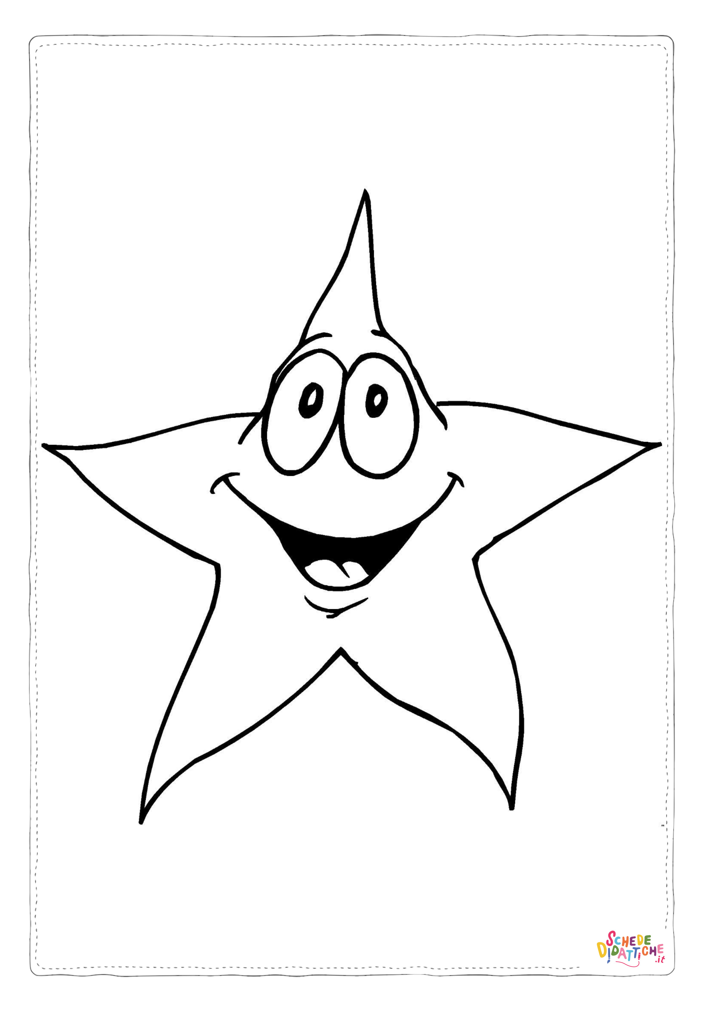 Disegno di stella da stampare e colorare 9