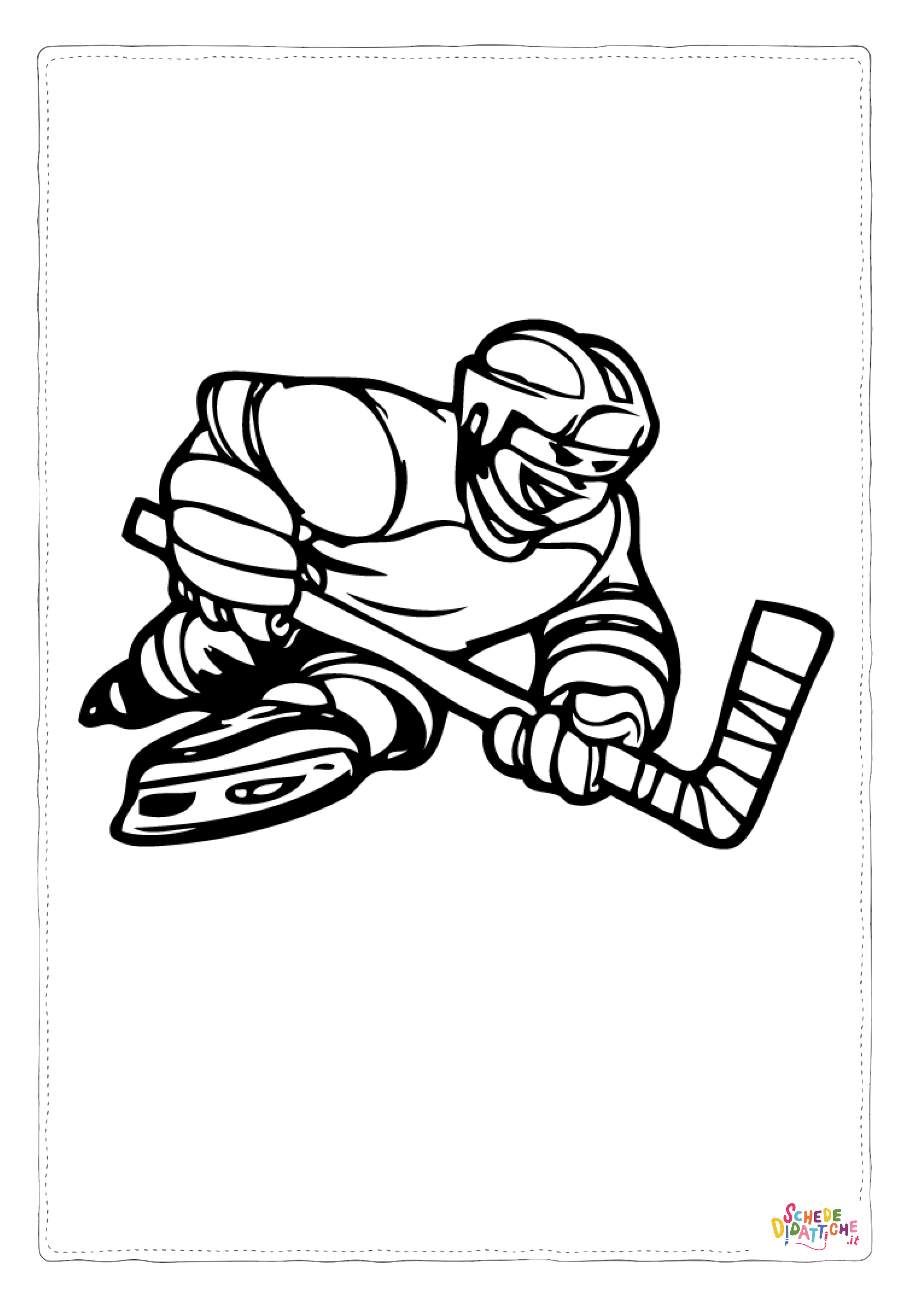 Disegno di hockey da stampare e colorare 39