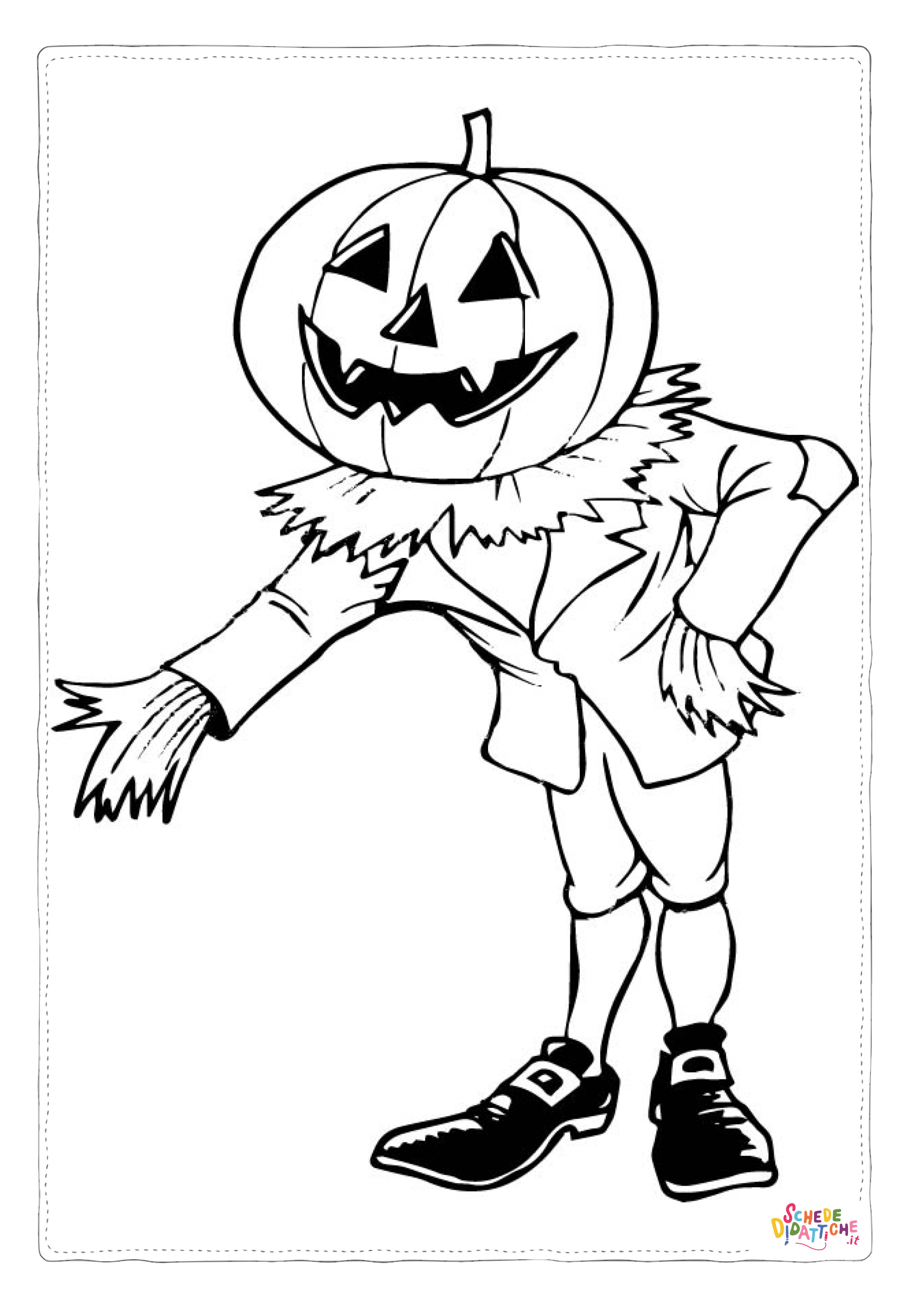 Disegno "Disegno di zucca di Halloween da stampare e colorare 4" Disegno di zucca di Halloween da stampare e colorare 4