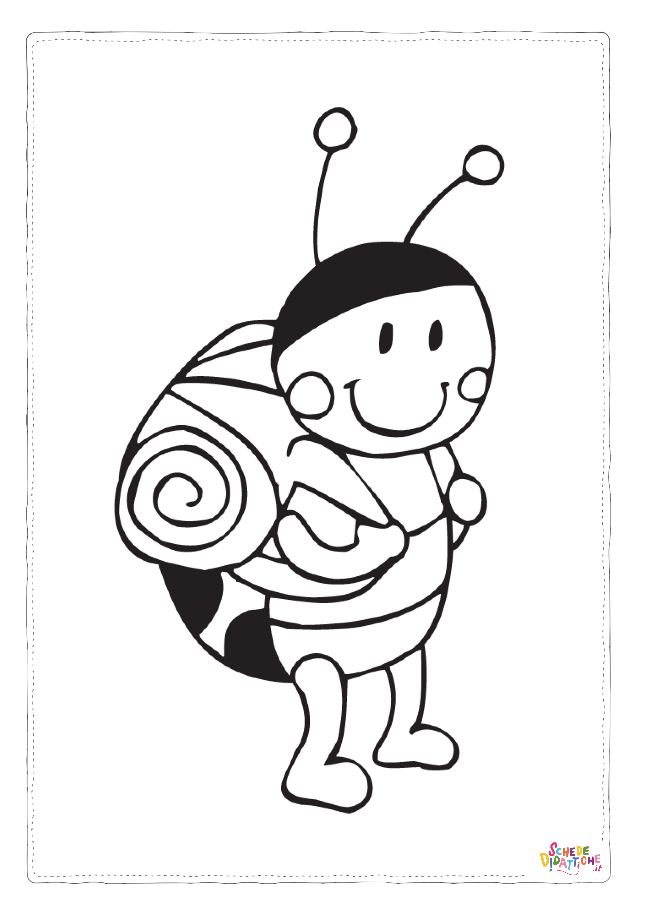 Disegno di coccinella da stampare e colorare 45