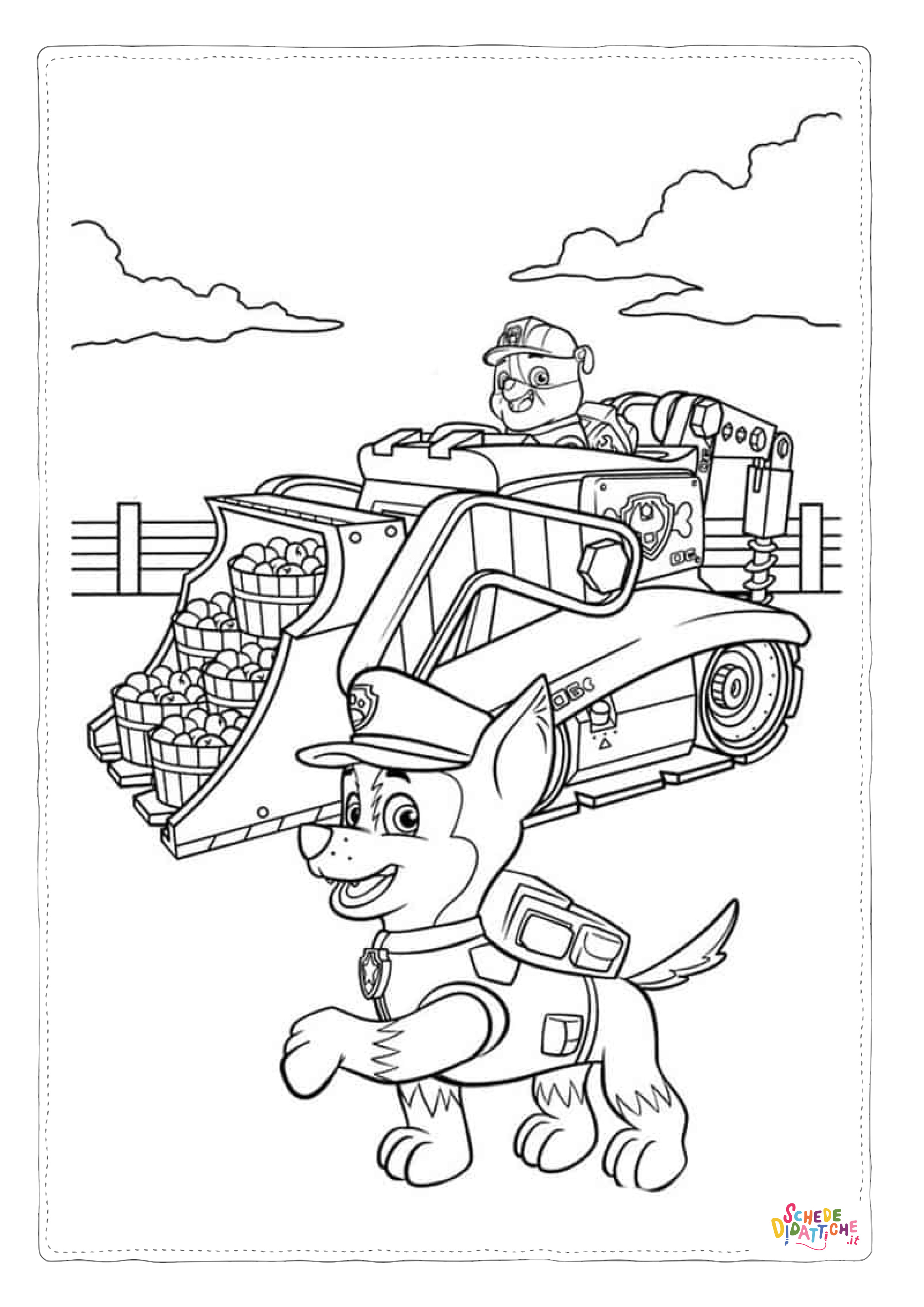 Disegno "Disegno di Paw Patrol - Cane pompiere da stampare e colorare 13" Disegno di Paw Patrol - Cane pompiere da stampare e colorare 13