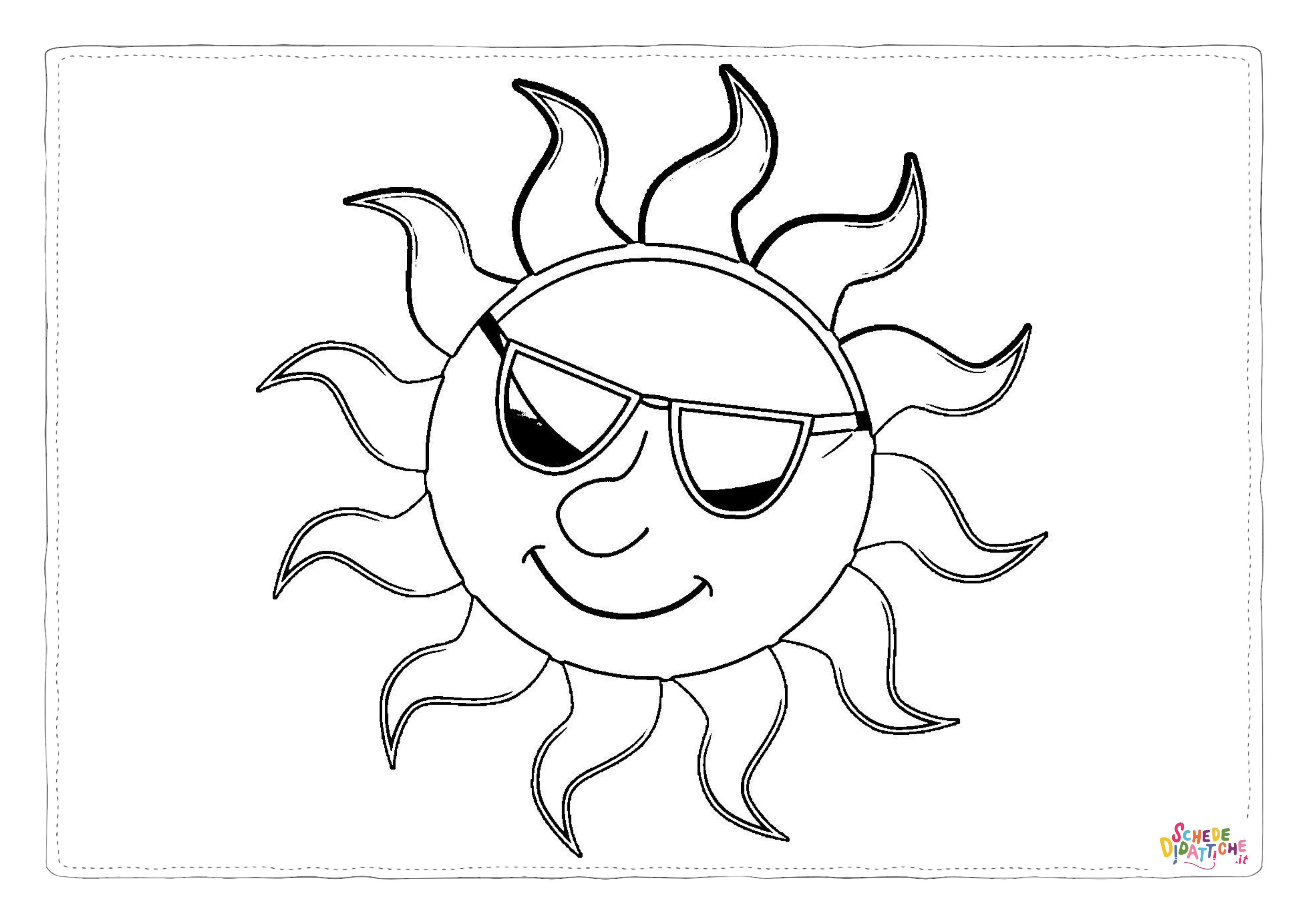 Disegno "Disegno di sole da stampare e colorare 26" Disegno di sole da stampare e colorare 26
