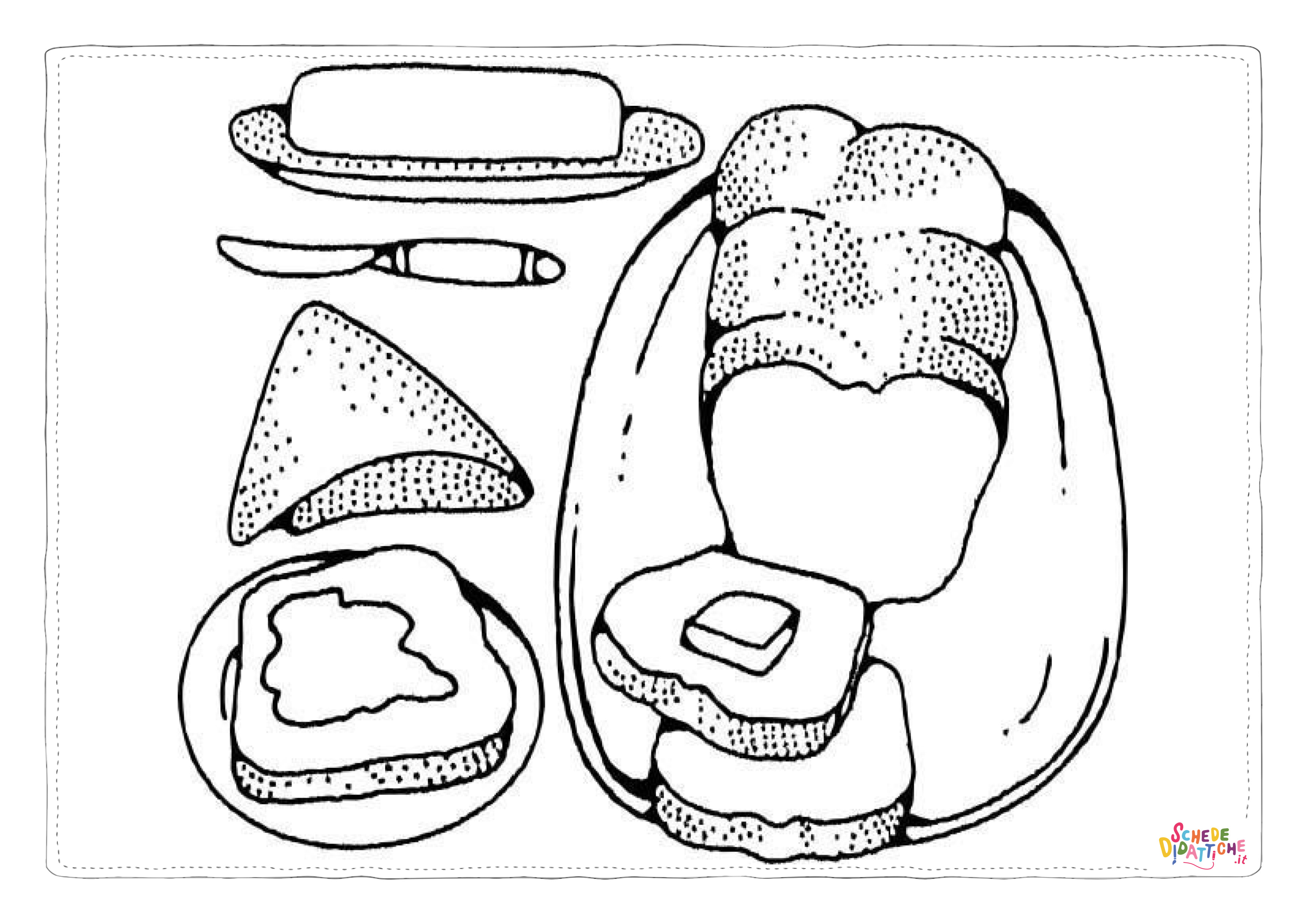 Disegno "Disegno di colazione da stampare e colorare 44" Disegno di colazione da stampare e colorare 44
