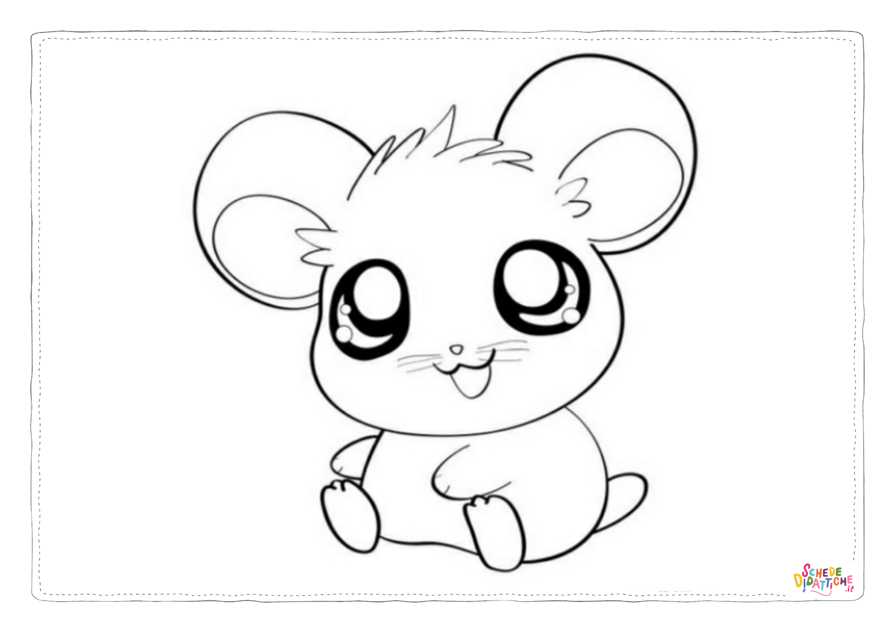 Disegno "Disegno di Hamtaro da stampare e colorare 16" Disegno di Hamtaro da stampare e colorare 16