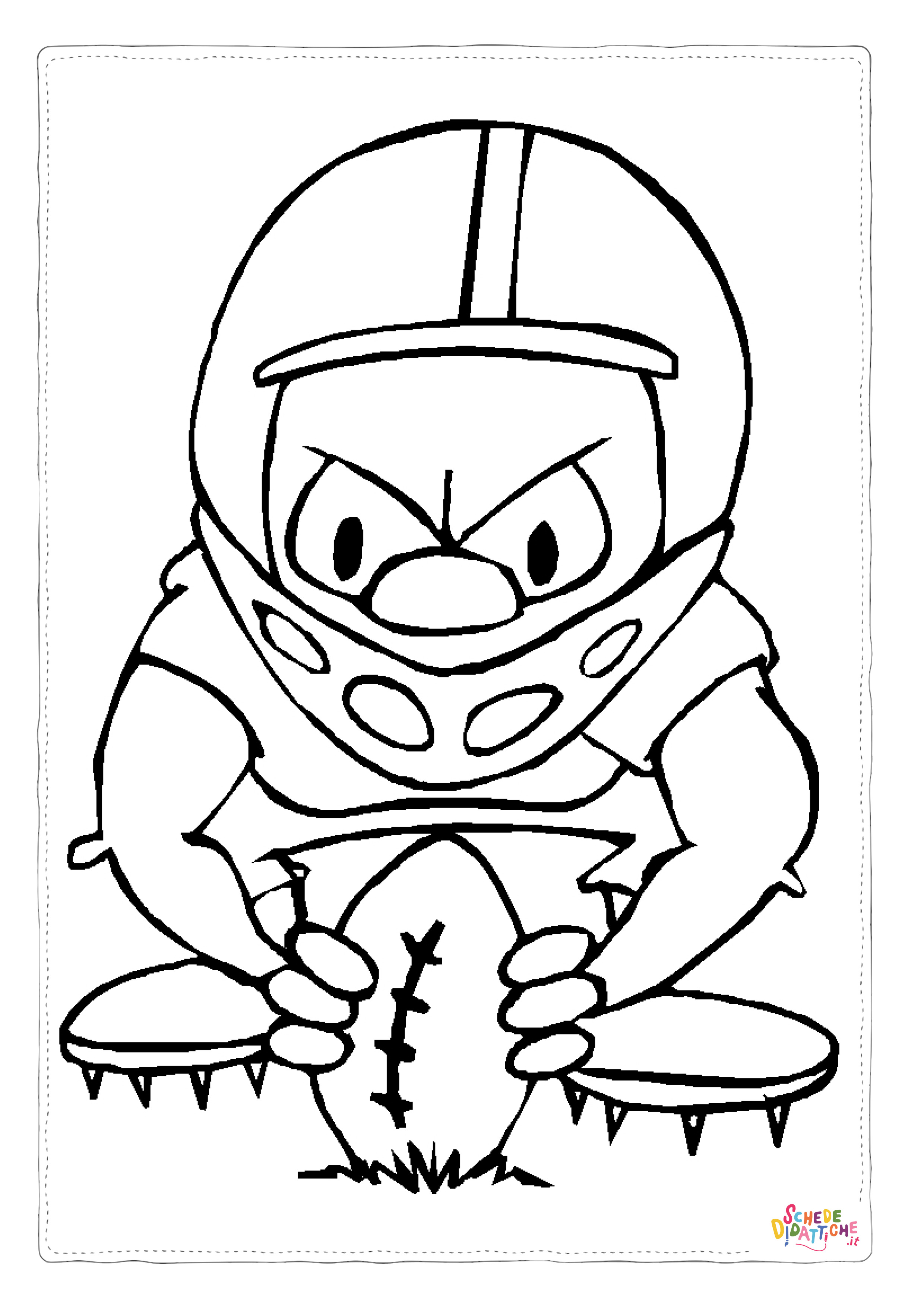 Disegno "Disegno di football americano da stampare e colorare 82" Disegno di football americano da stampare e colorare 82