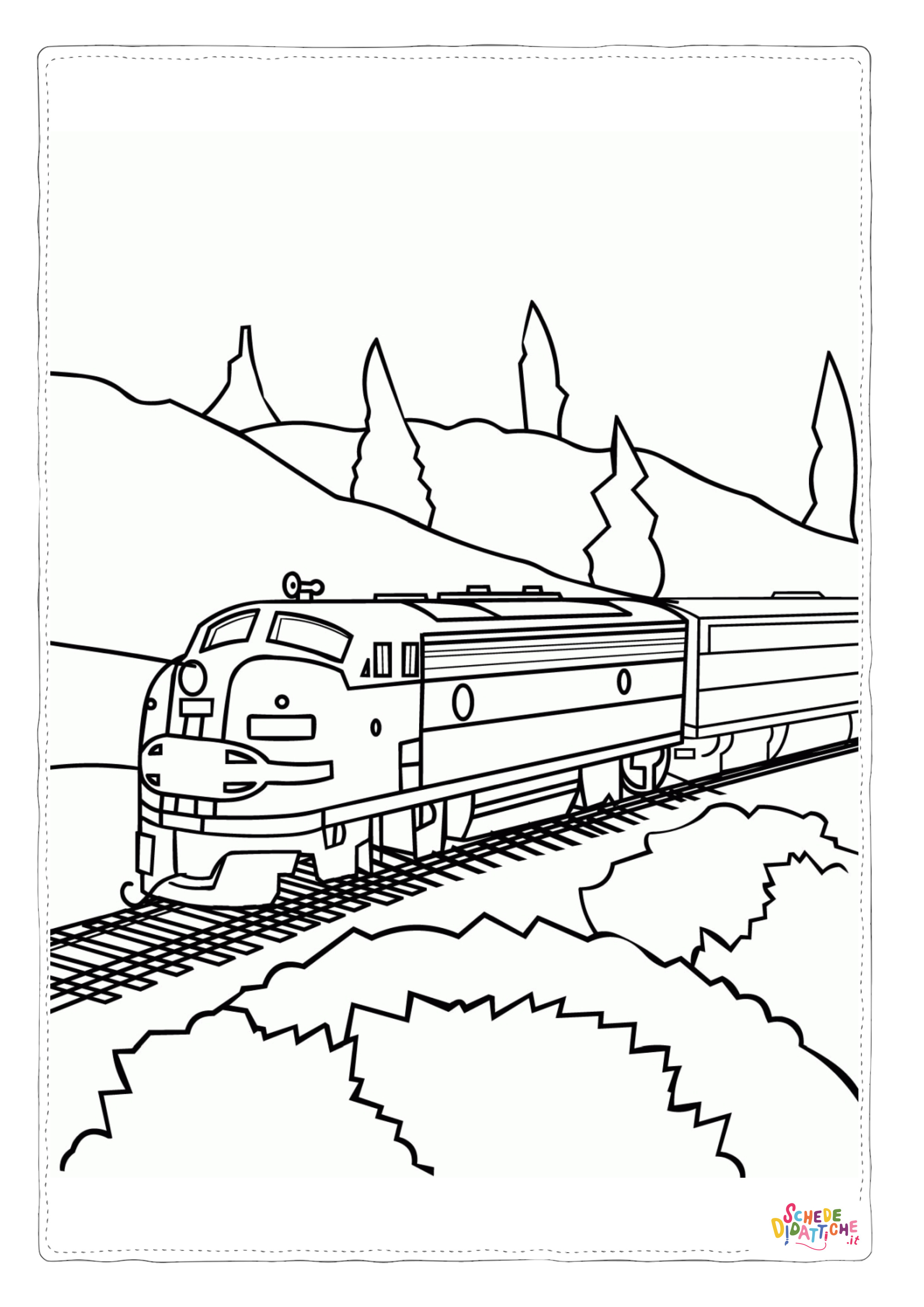 Disegno "Disegno di treno da stampare e colorare 74" Disegno di treno da stampare e colorare 74