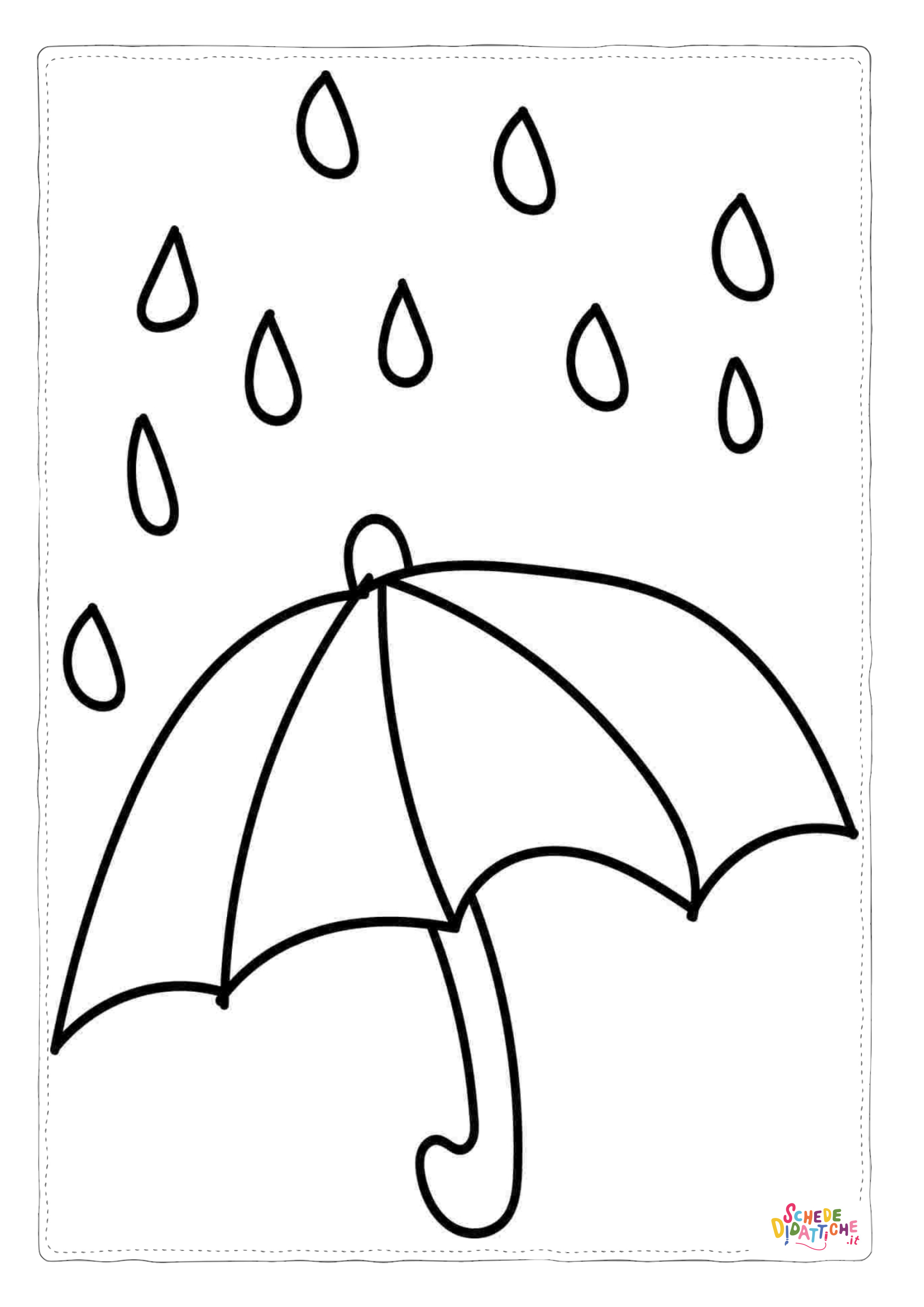 Disegno di pioggia da stampare e colorare 47