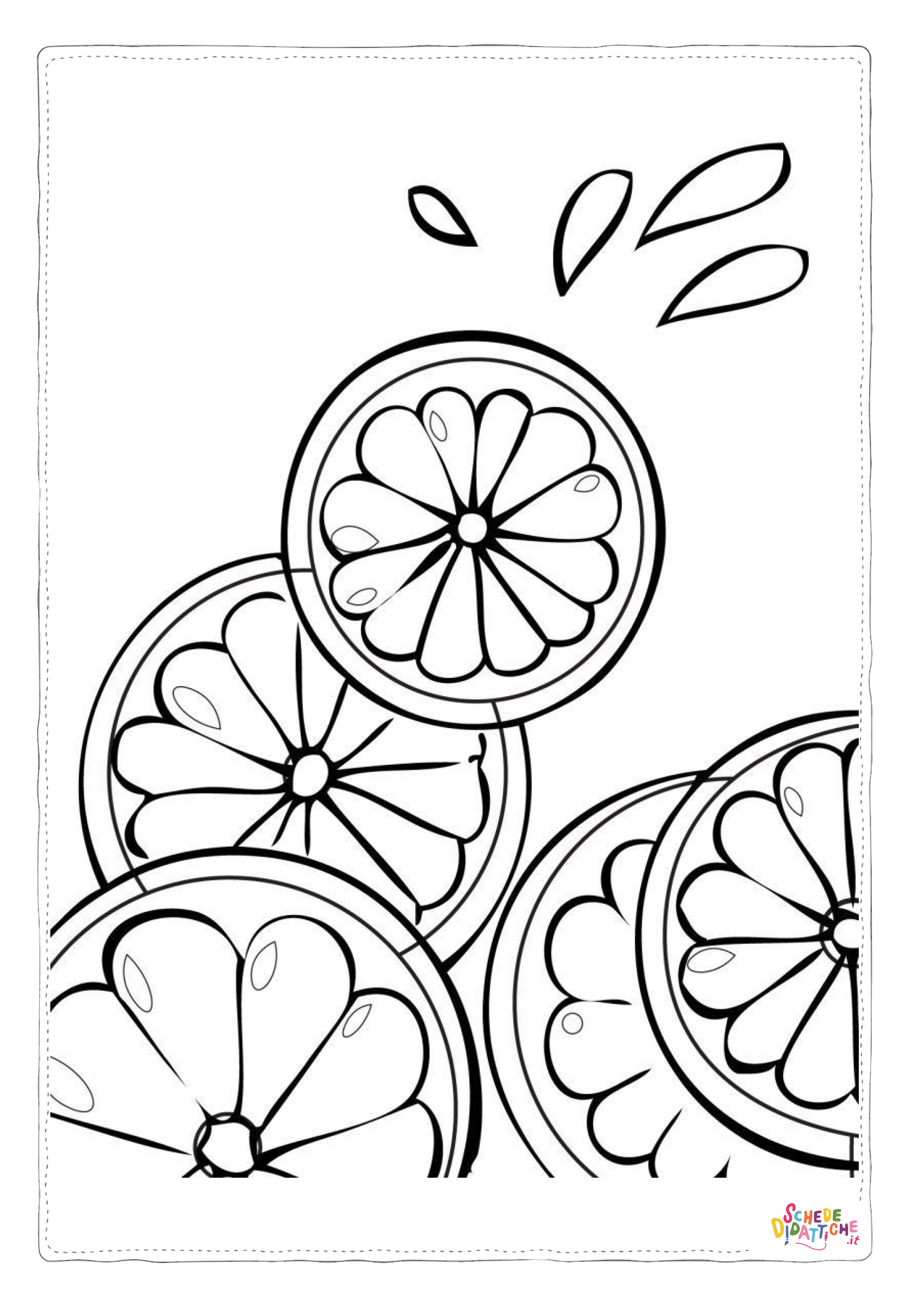 Disegno "Disegno di limone da stampare e colorare 8" Disegno di limone da stampare e colorare 8