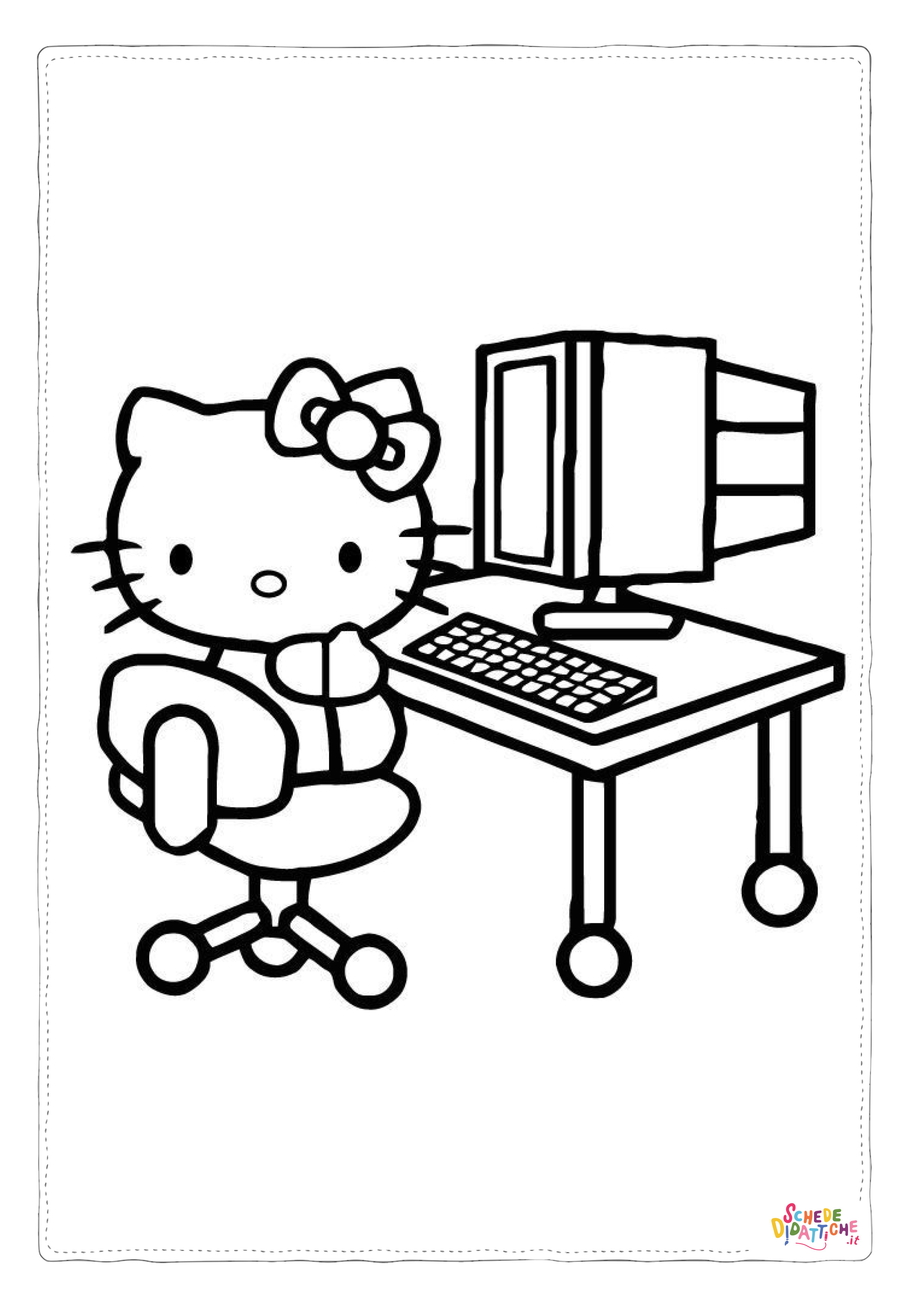 Disegno "Disegno di Hello Kitty da stampare e colorare 248" Disegno di Hello Kitty da stampare e colorare 248