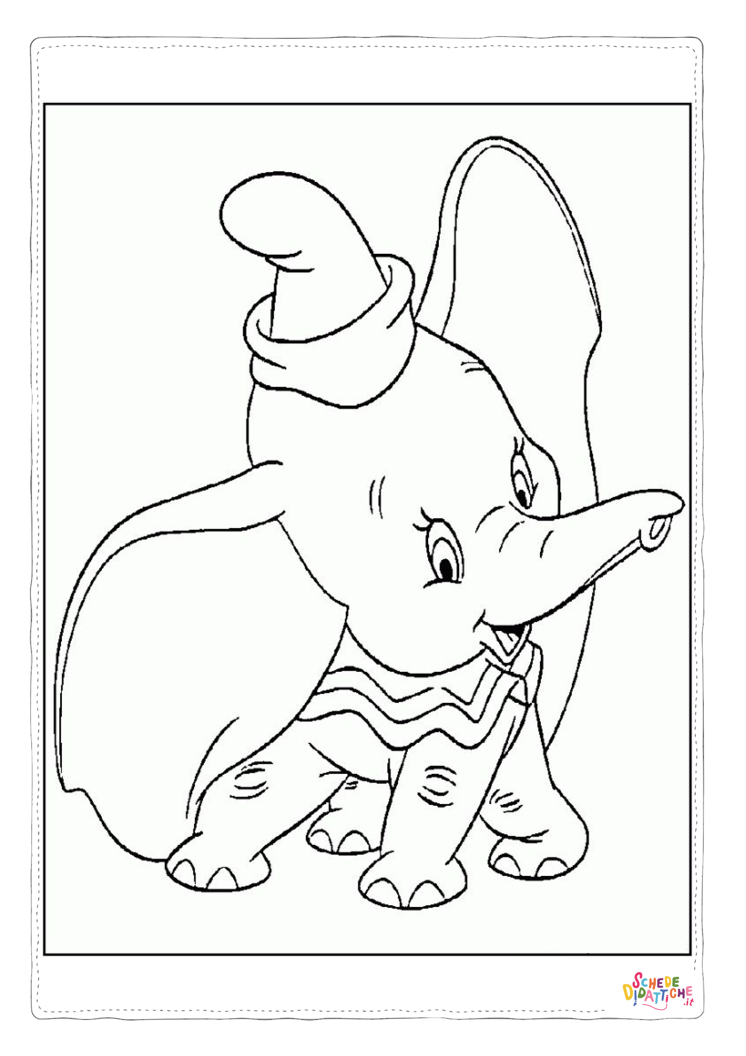 Disegno "Disegno di Dumbo da stampare e colorare 63" Disegno di Dumbo da stampare e colorare 63