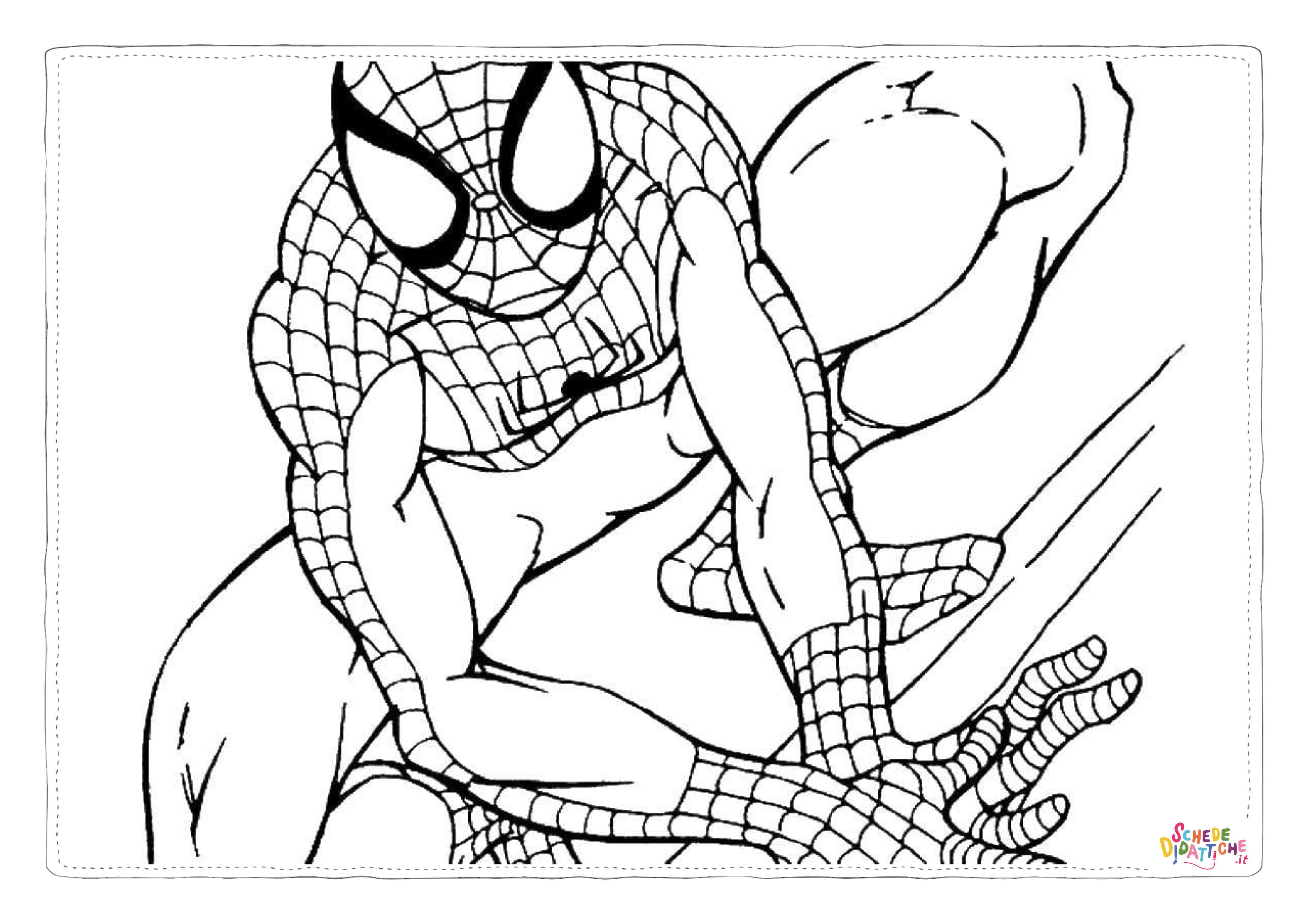 Disegno "Disegno di Spiderman da stampare e colorare 100" Disegno di Spiderman da stampare e colorare 100