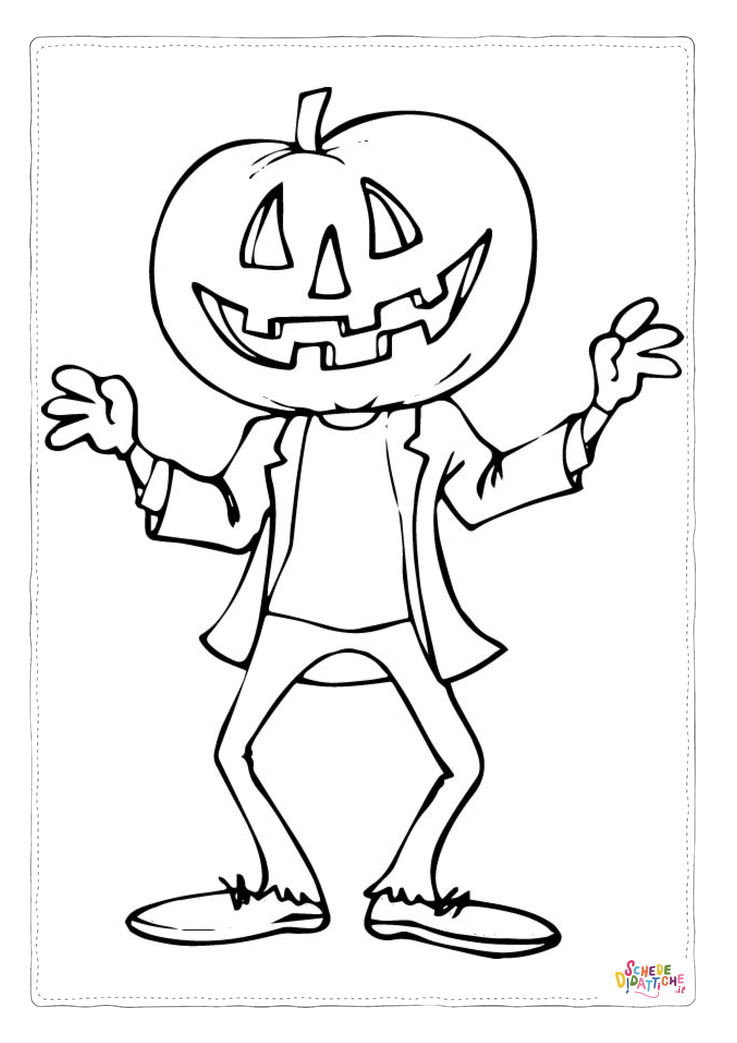 Disegno "Disegno di zucca di Halloween da stampare e colorare 3" Disegno di zucca di Halloween da stampare e colorare 3