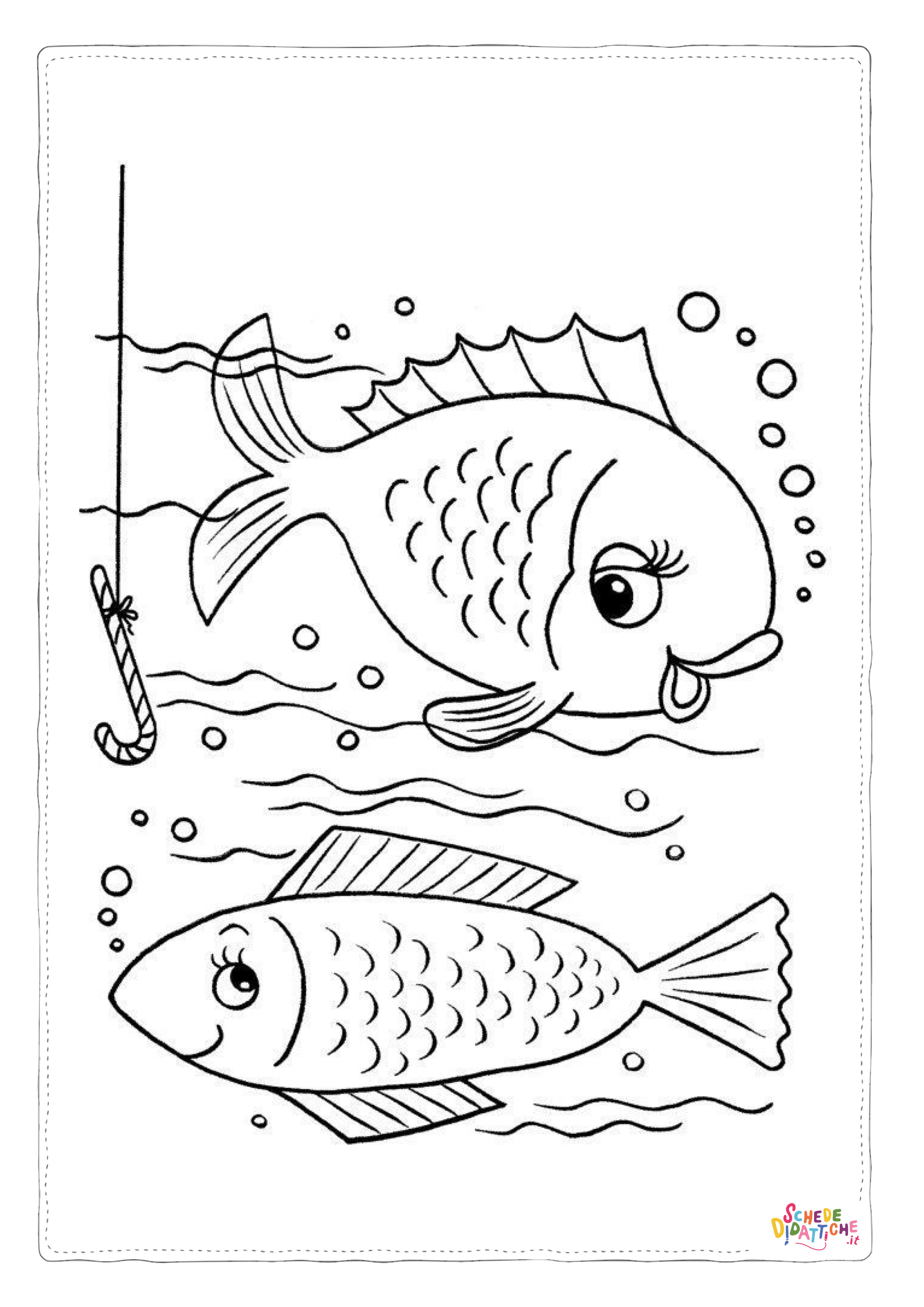 Disegno "Disegno di pesce da stampare e colorare 289" Disegno di pesce da stampare e colorare 289
