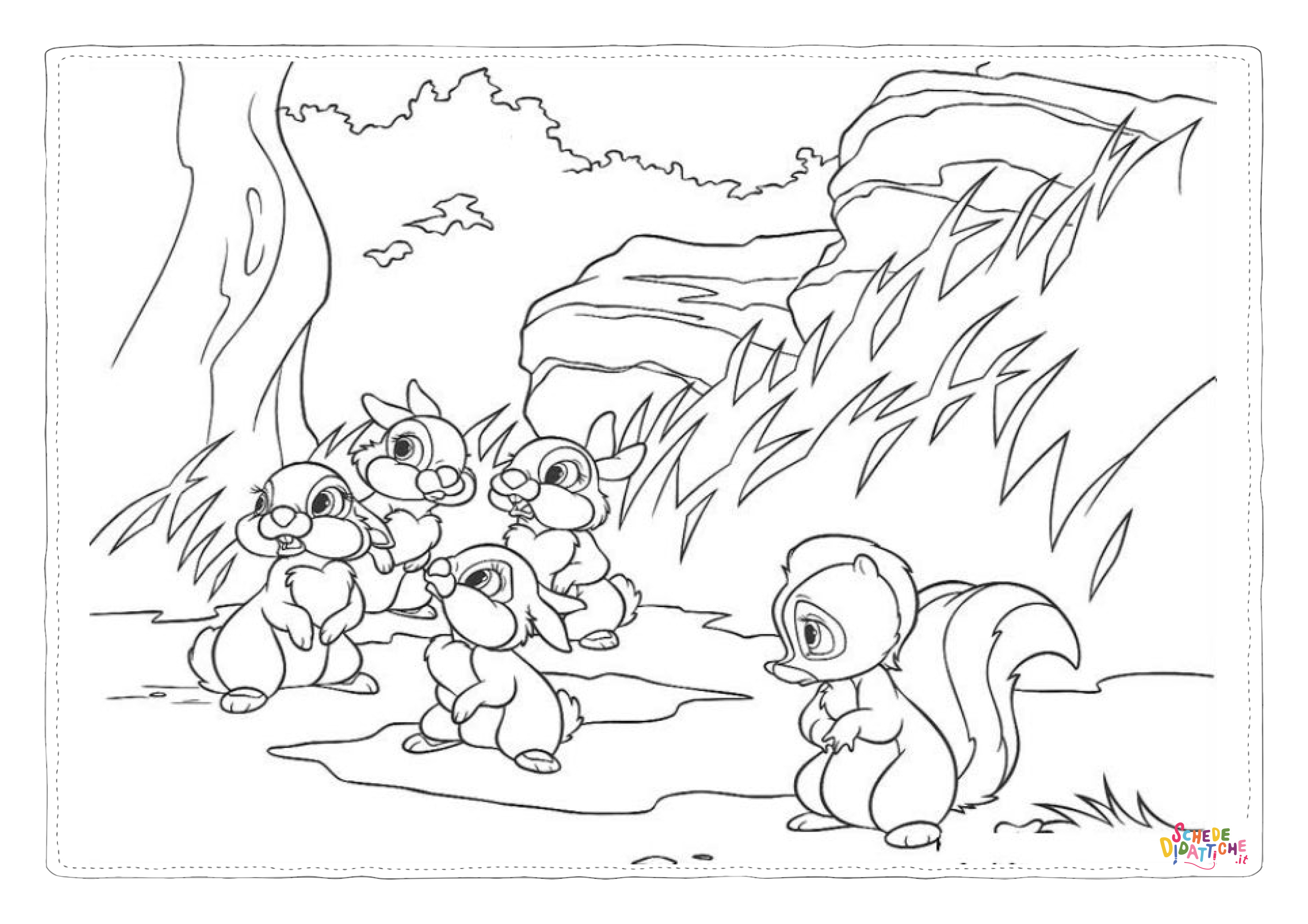 Disegno "Disegno di Bambi da stampare e colorare 22" Disegno di Bambi da stampare e colorare 22