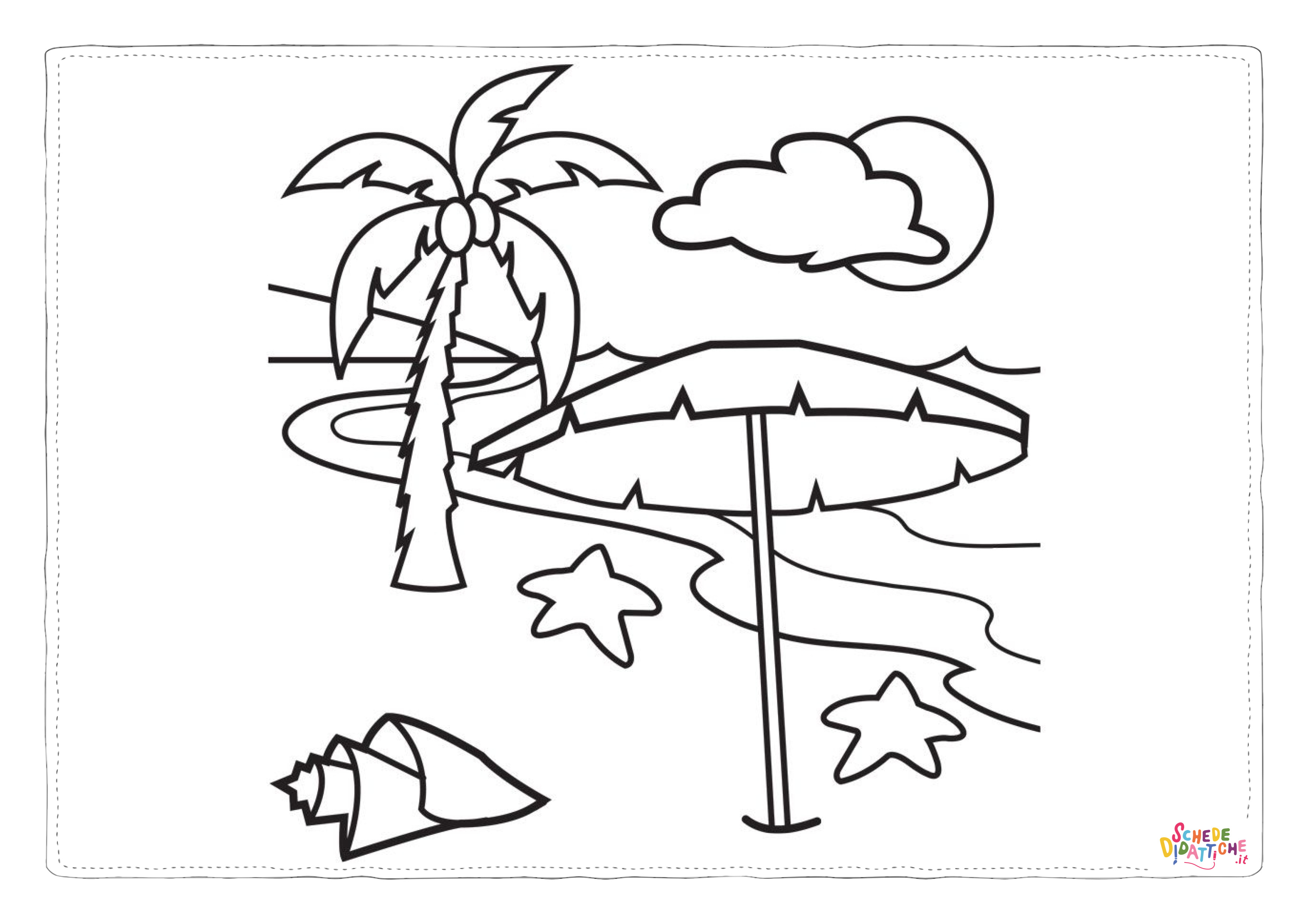 Disegno di mare da stampare e colorare 6