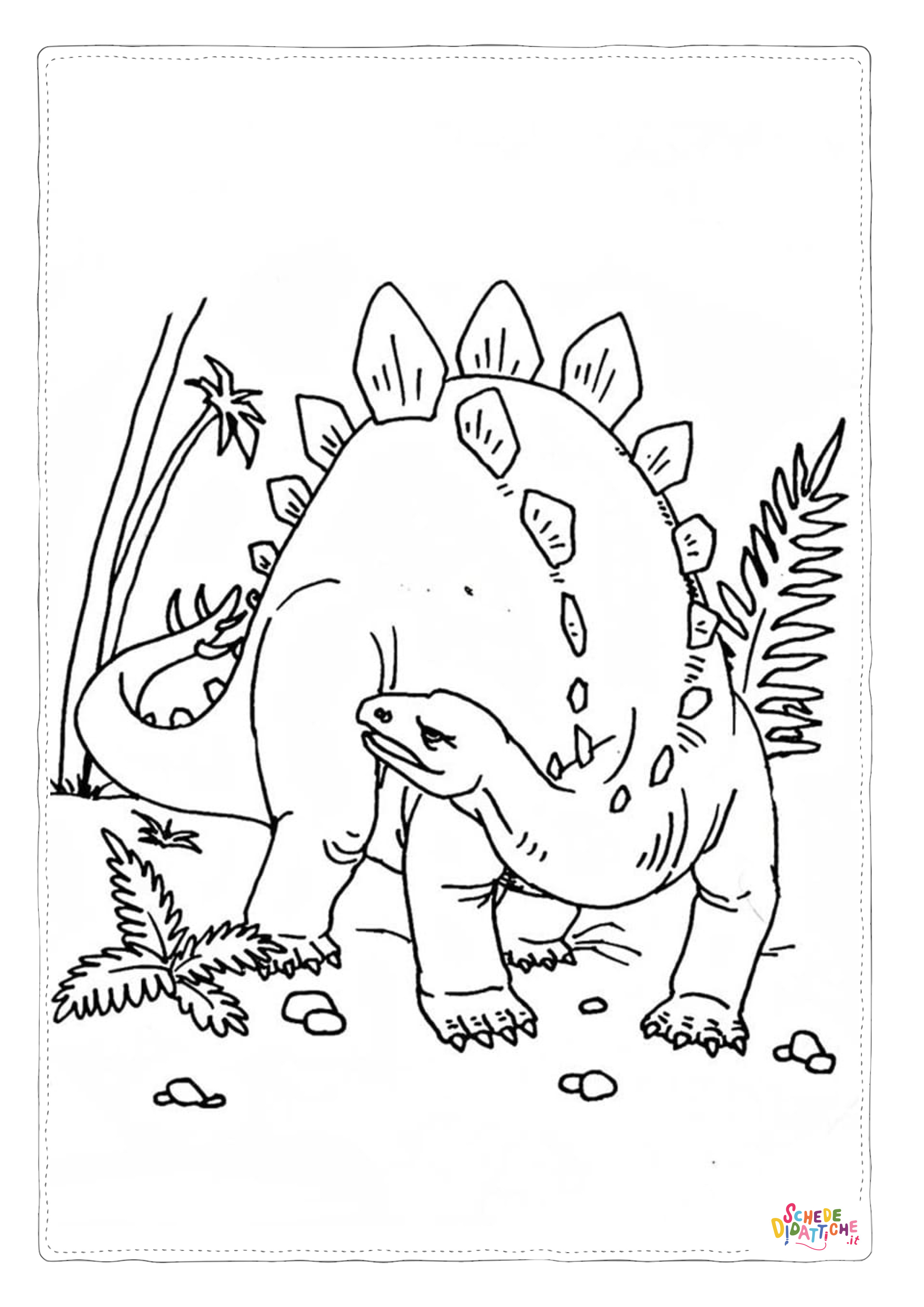 Disegno "Disegno di Stegosauro da stampare e colorare 25" Disegno di Stegosauro da stampare e colorare 25