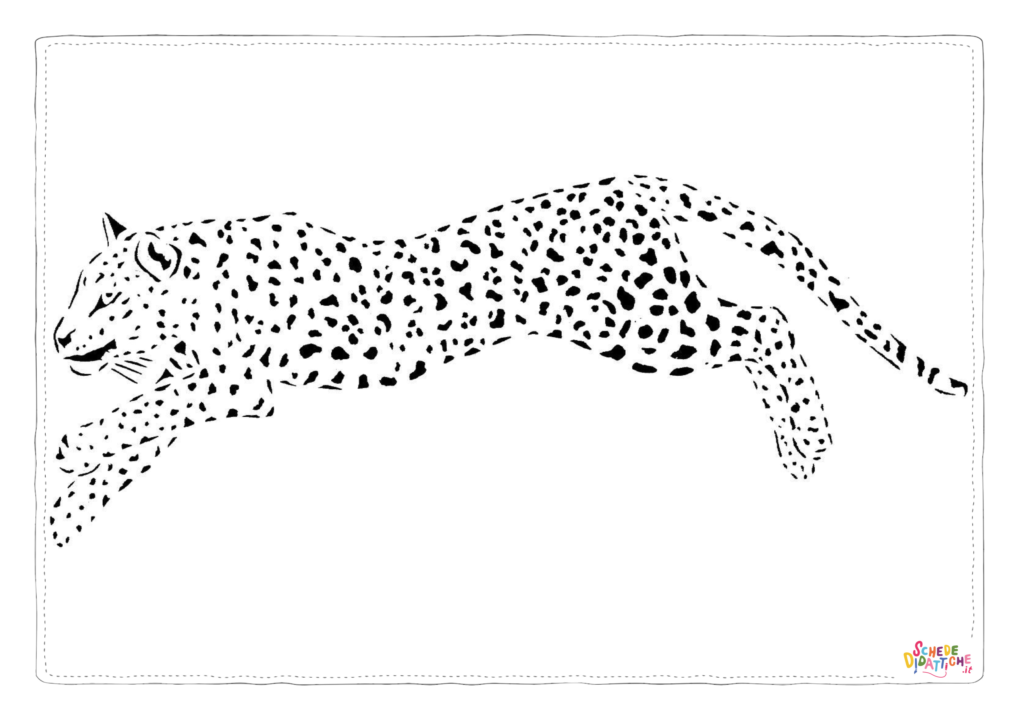 Disegno "Disegno di leopardo da stampare e colorare 62" Disegno di leopardo da stampare e colorare 62