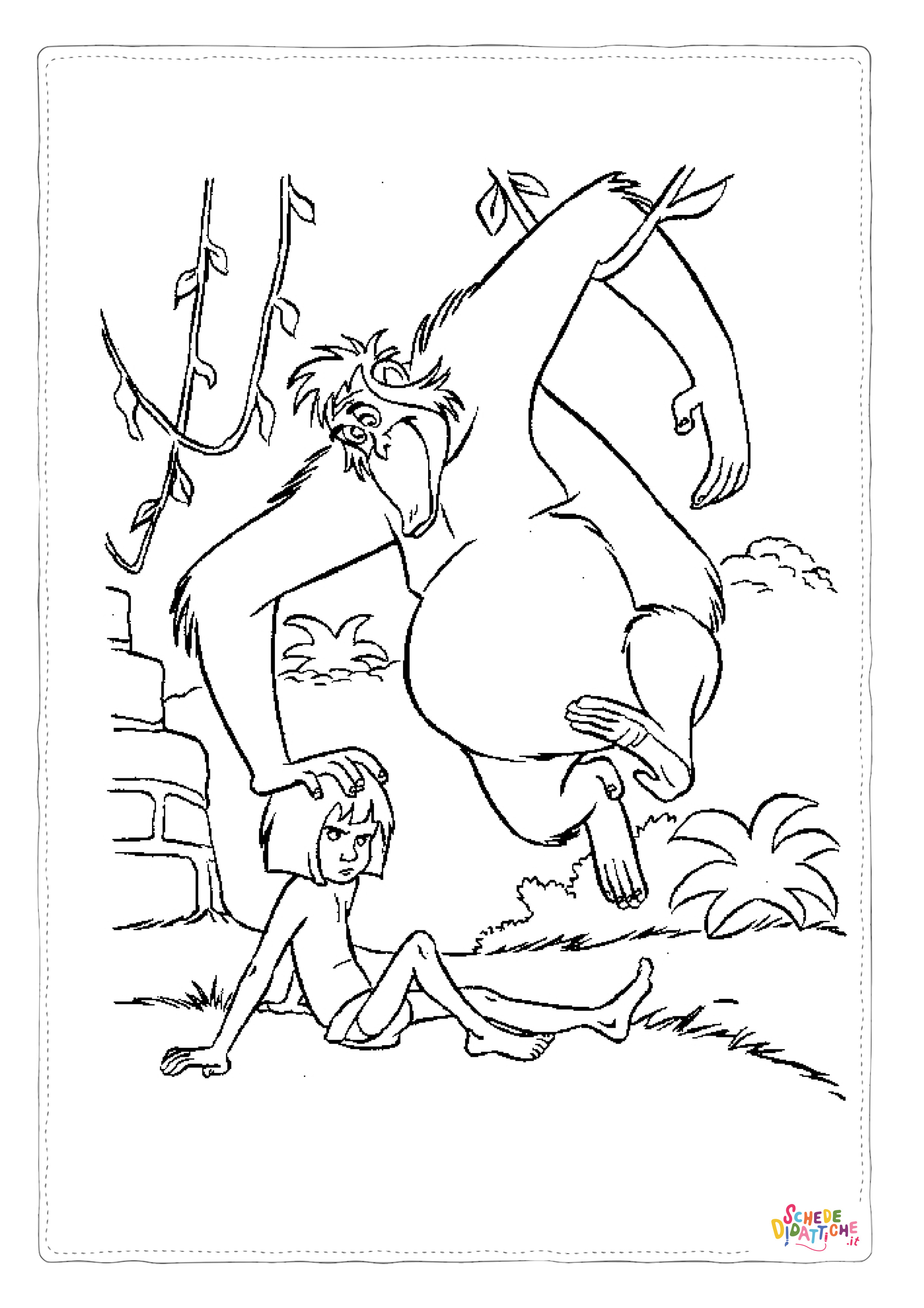 Disegno "Disegno di Il libro della giungla da stampare e colorare" Disegno di Il libro della giungla da stampare e colorare