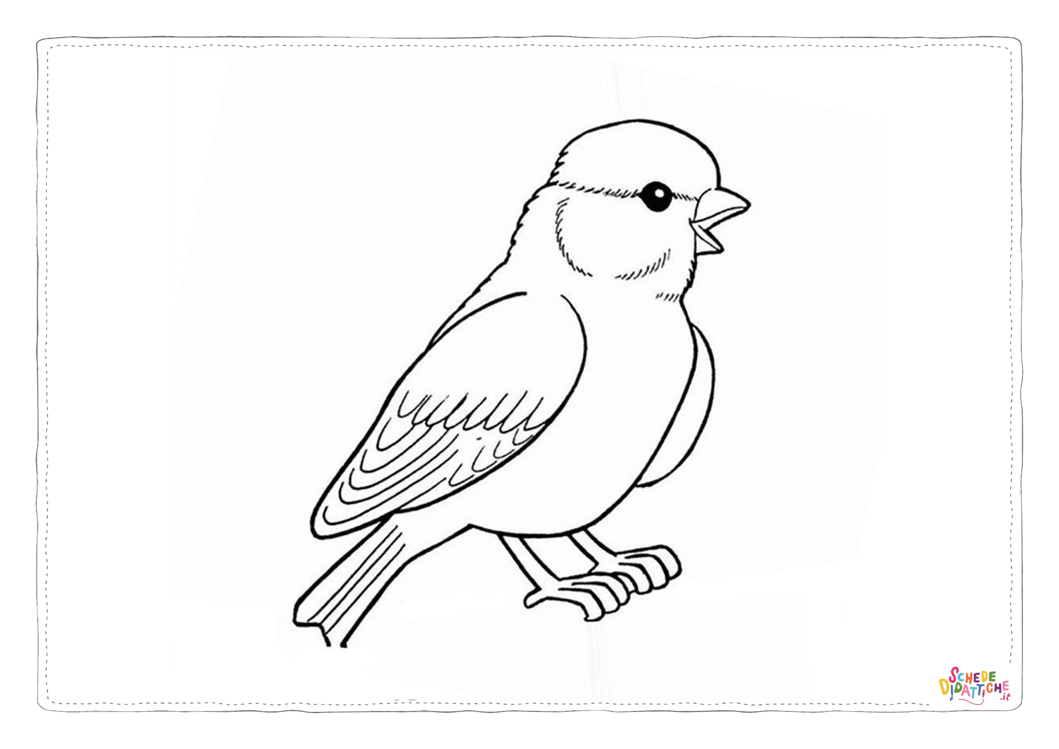 Disegno "Disegno di passero da stampare e colorare 34" Disegno di passero da stampare e colorare 34