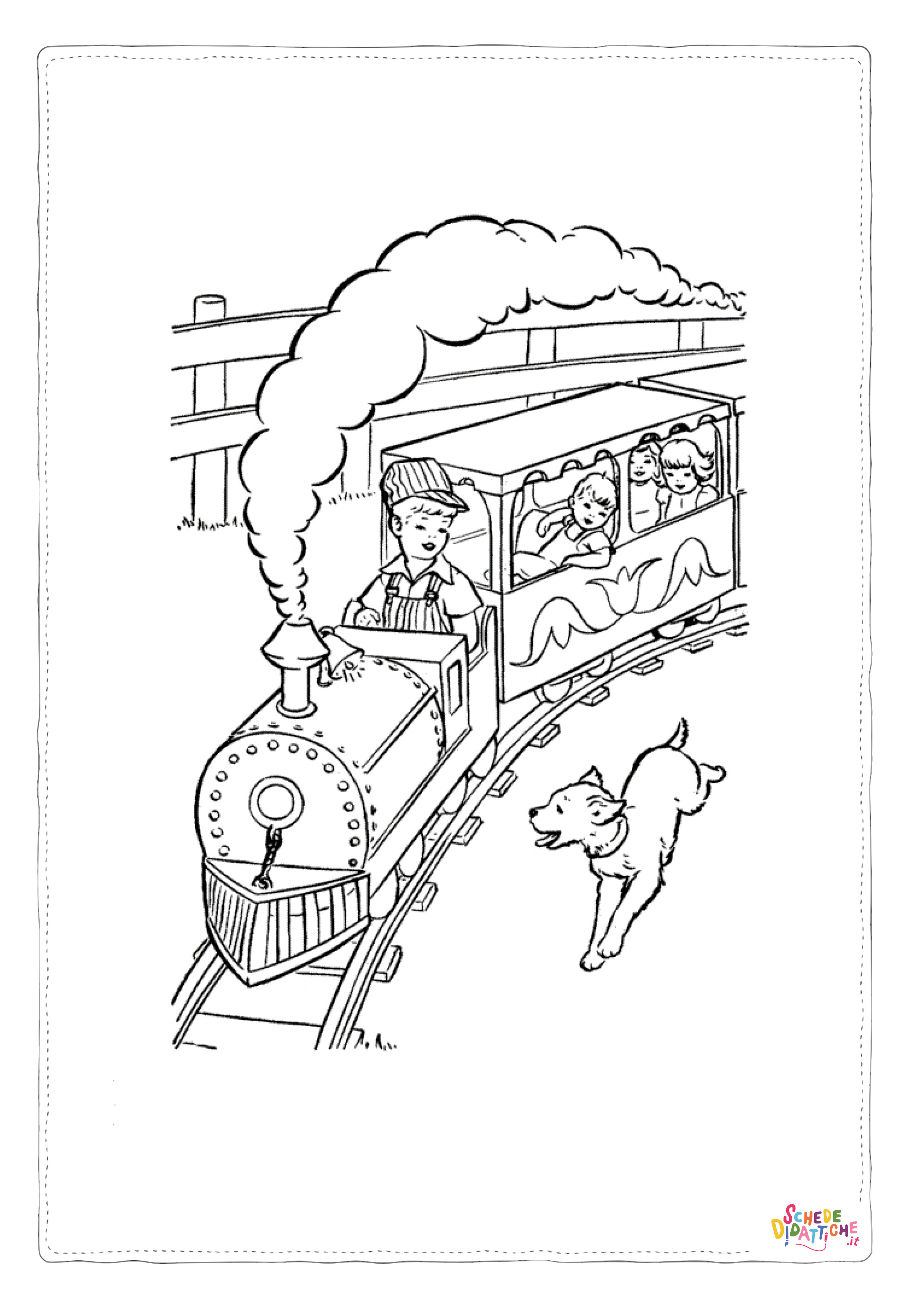 Disegno "Disegno di treno da stampare e colorare 92" Disegno di treno da stampare e colorare 92