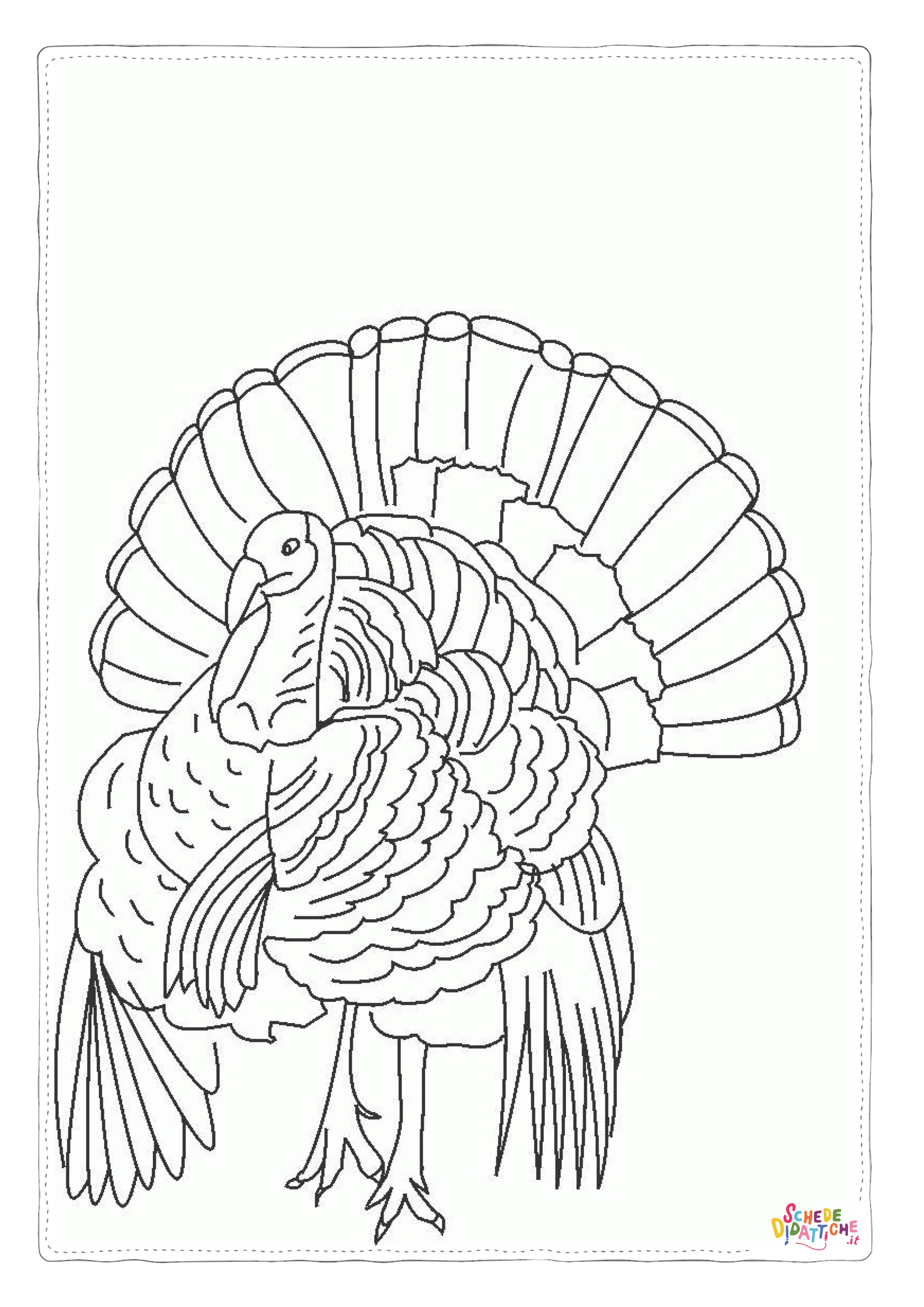 Disegno di tacchino da stampare e colorare 45