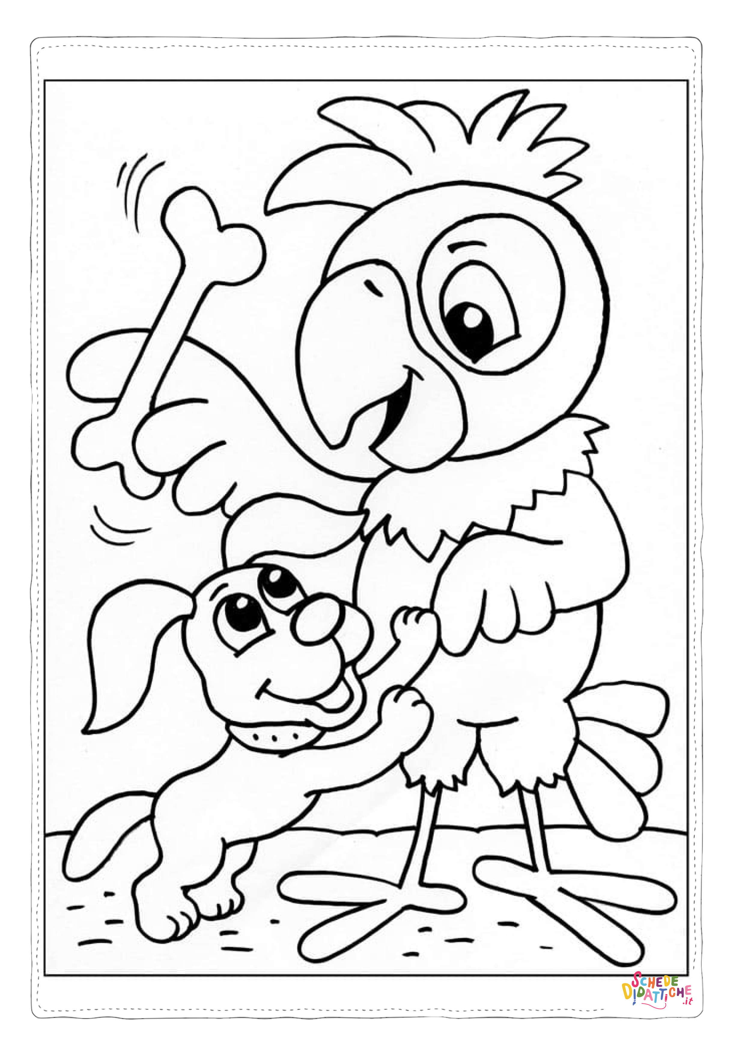 Disegno di pappagallo da stampare e colorare 46