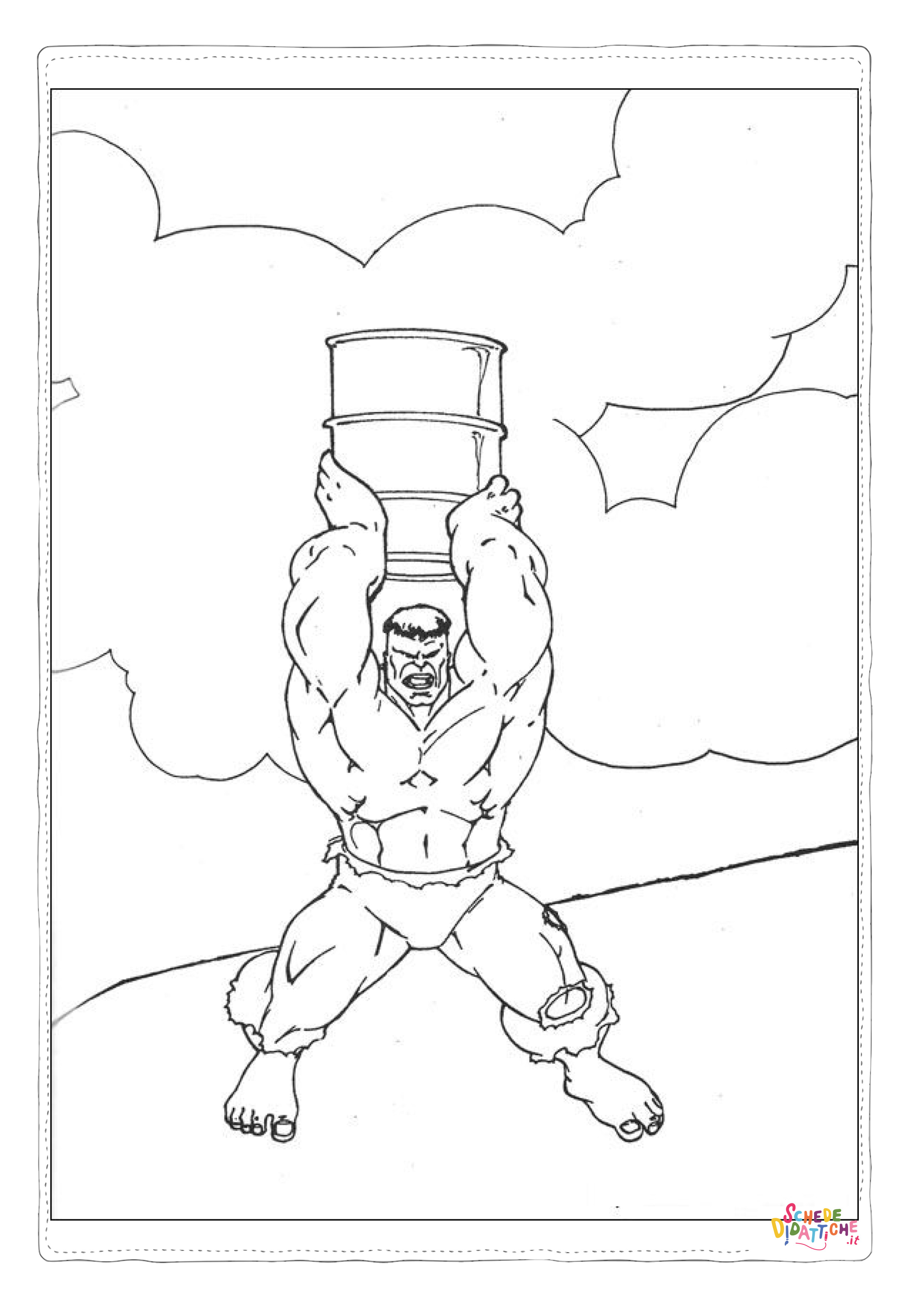 Disegno di Hulk da stampare e colorare 48