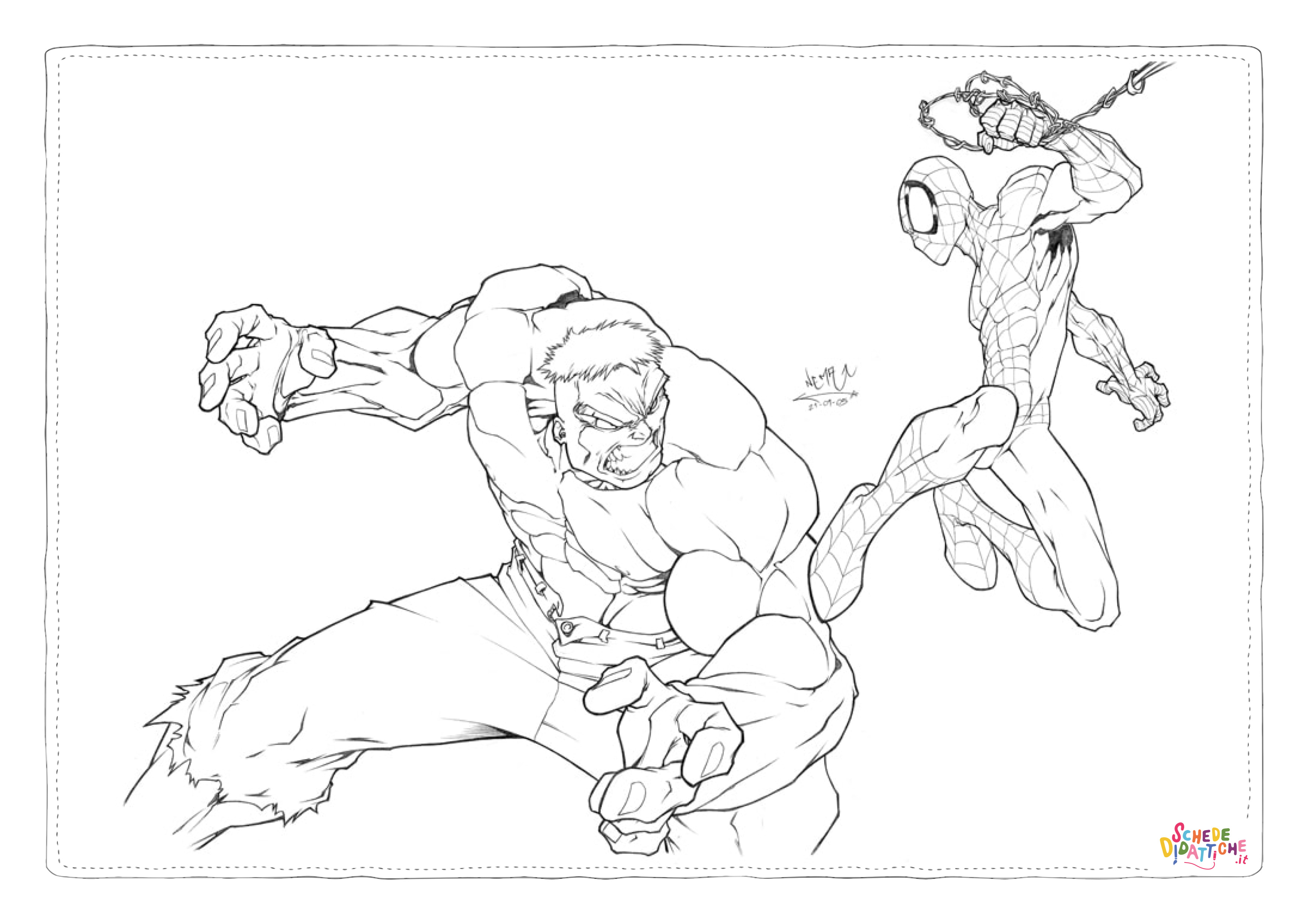 Disegno "Disegno di Hulk da stampare e colorare 118" Disegno di Hulk da stampare e colorare 118