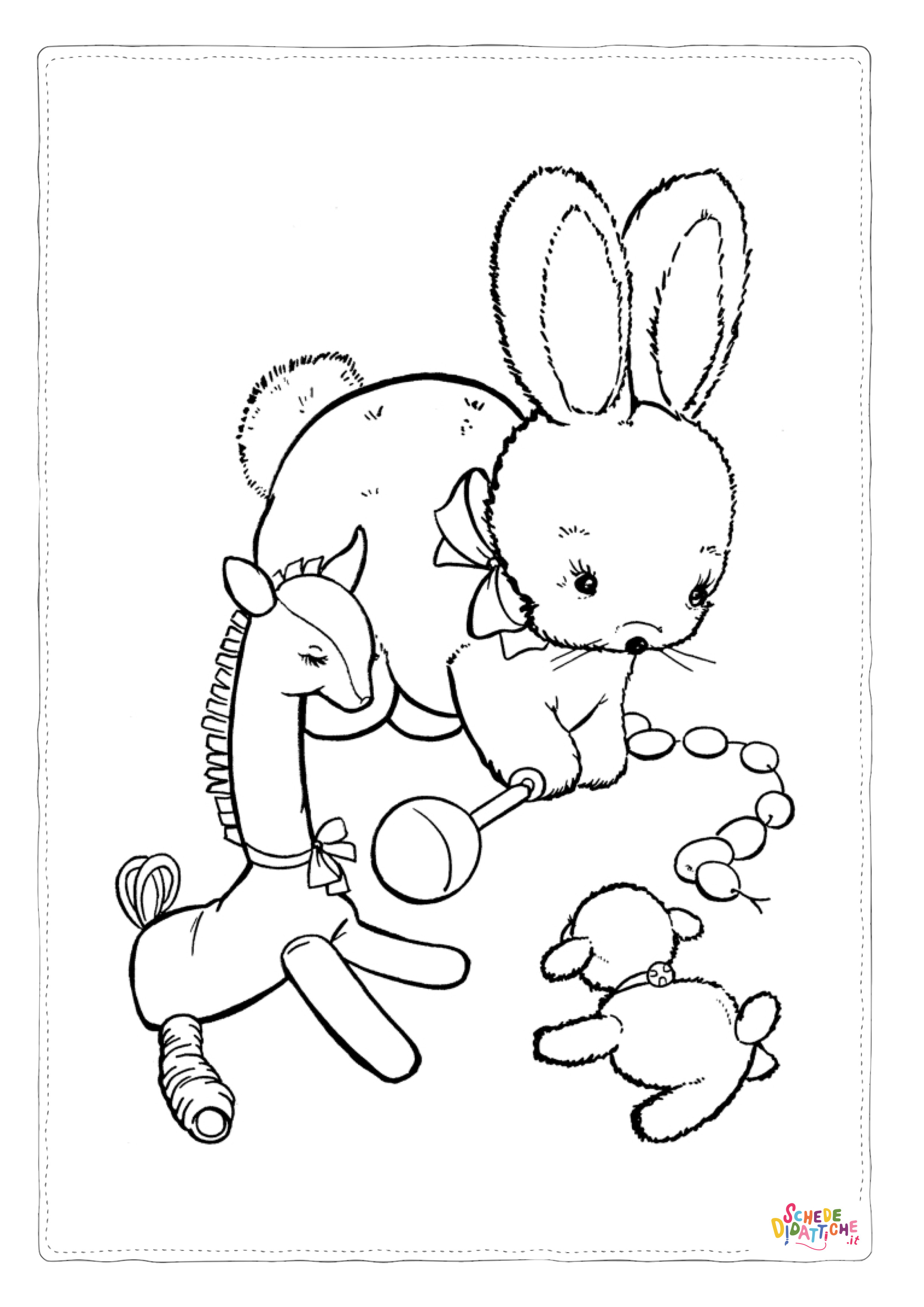 Disegno "Disegno di coniglio da stampare e colorare 95" Disegno di coniglio da stampare e colorare 95