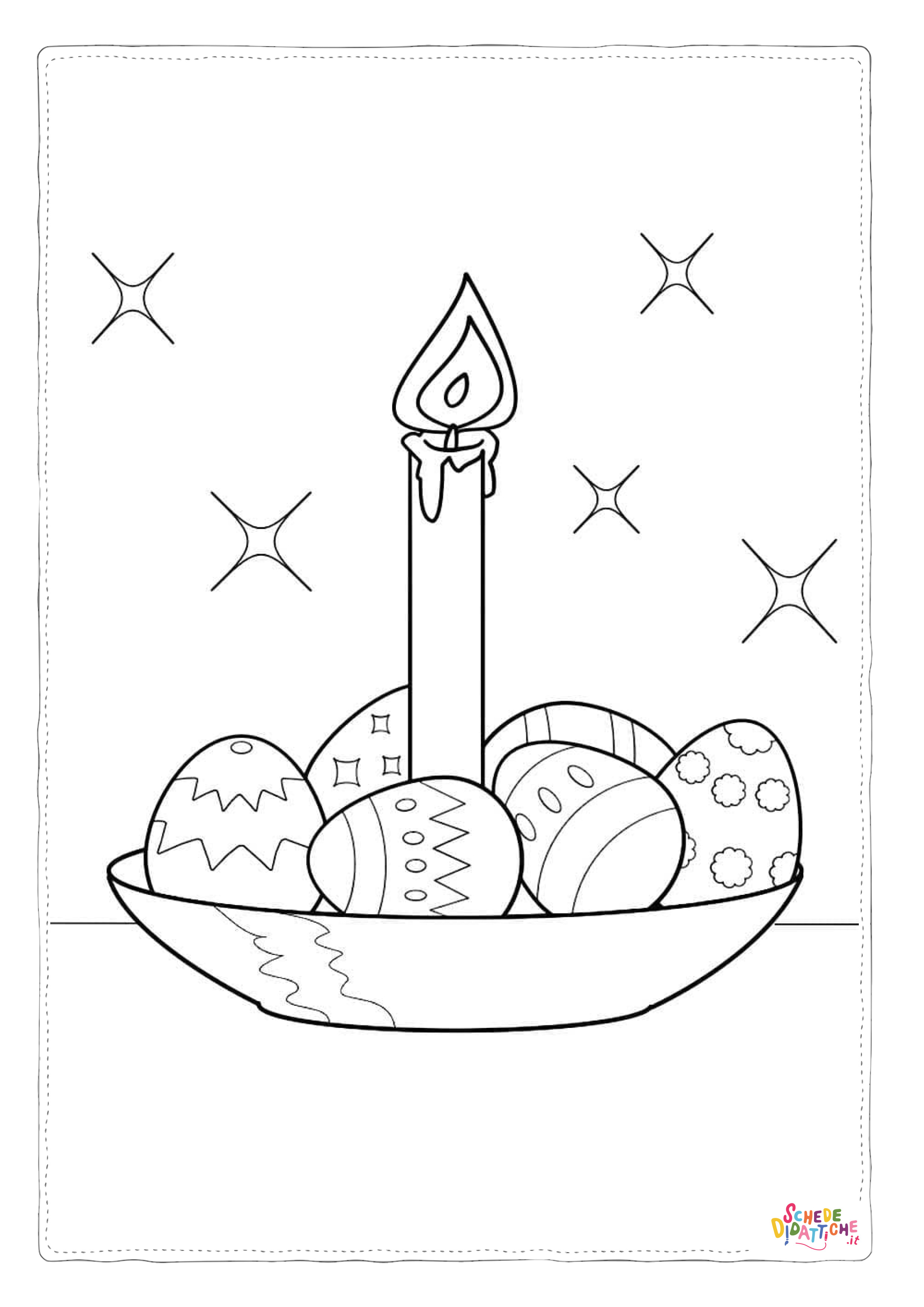 Disegno di uovo di Pasqua da stampare e colorare 119