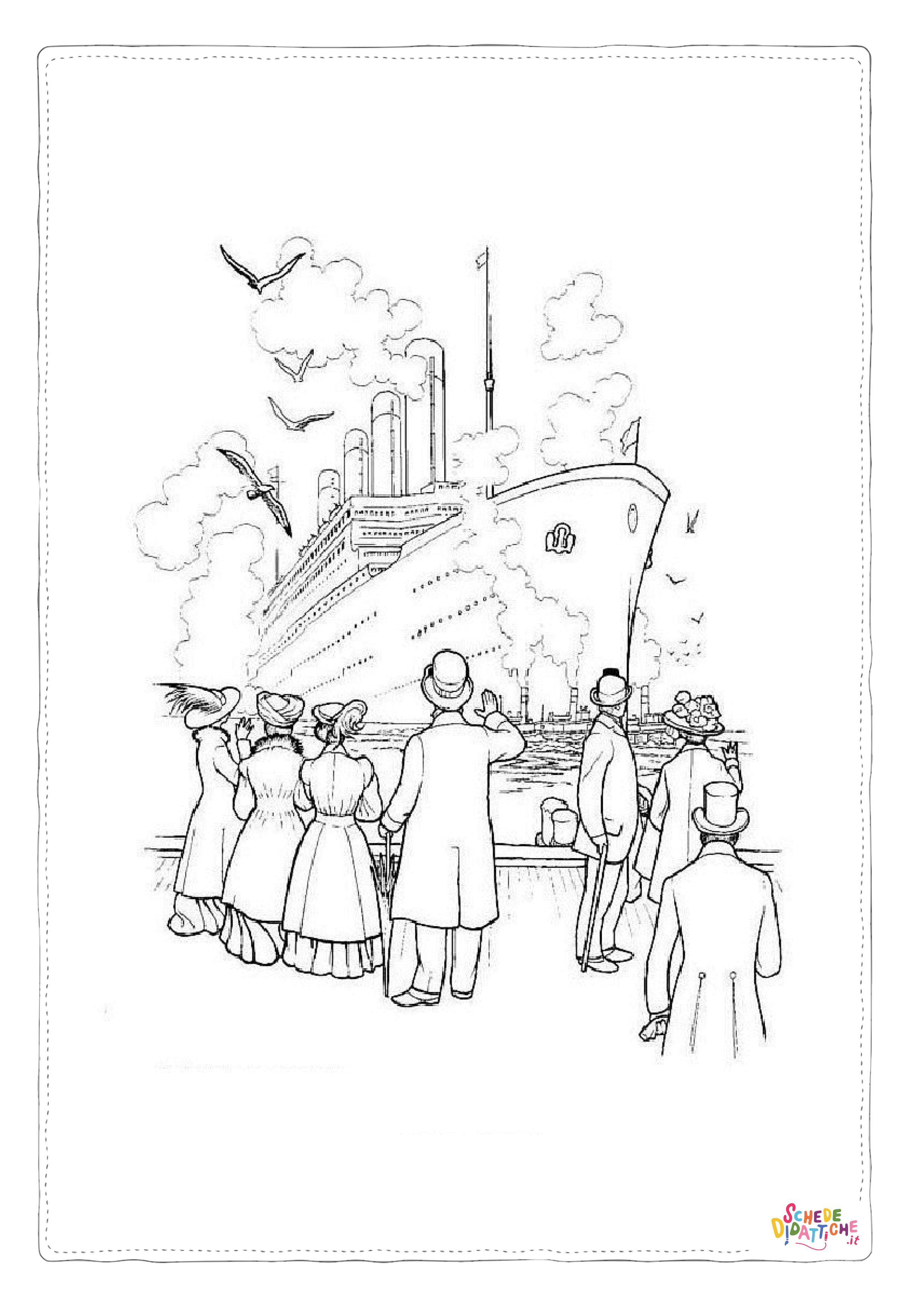 Disegno "Disegno di Titanic da stampare e colorare 4" Disegno di Titanic da stampare e colorare 4