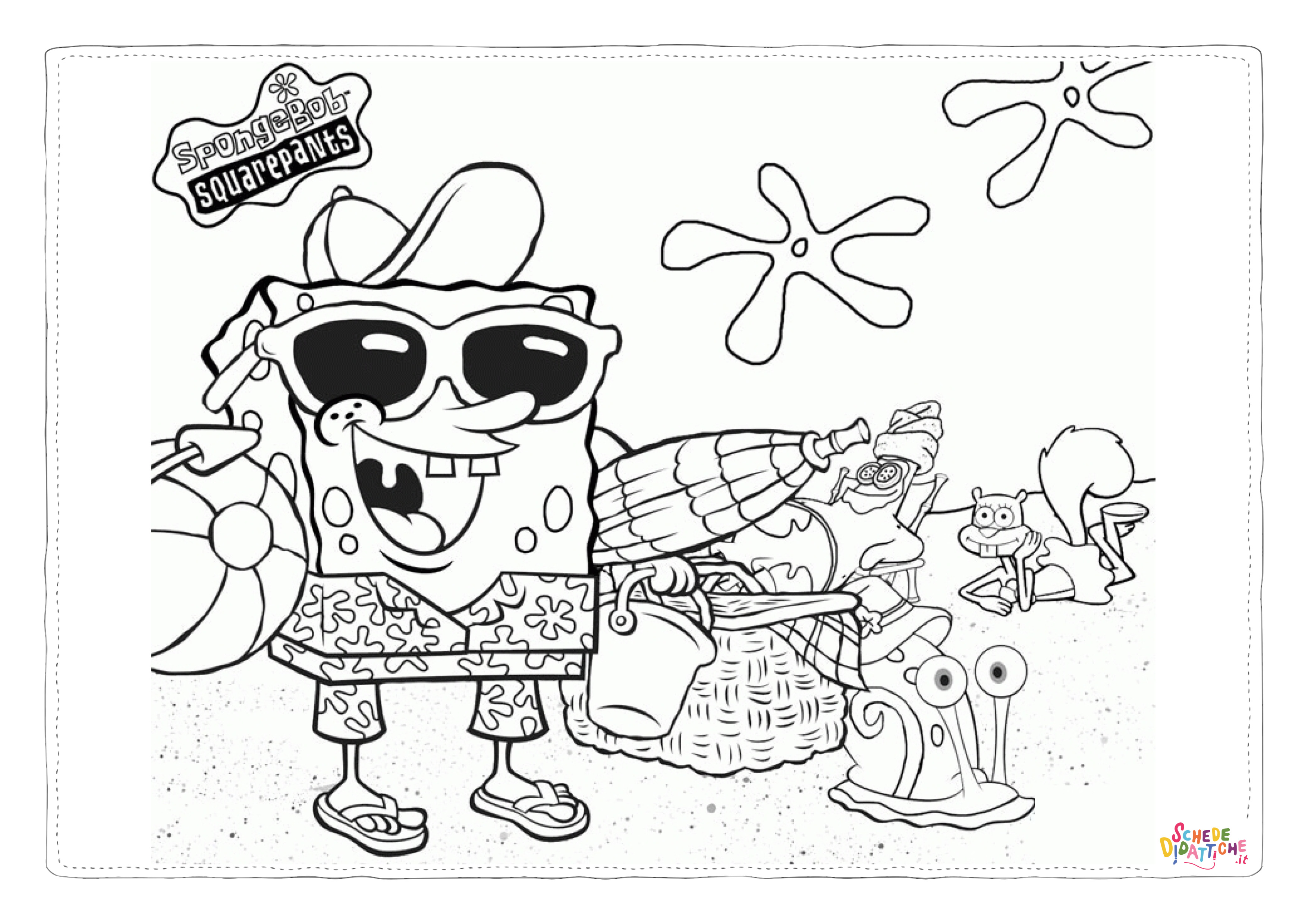 Disegno "Disegno di Spongebob da stampare e colorare 71" Disegno di Spongebob da stampare e colorare 71