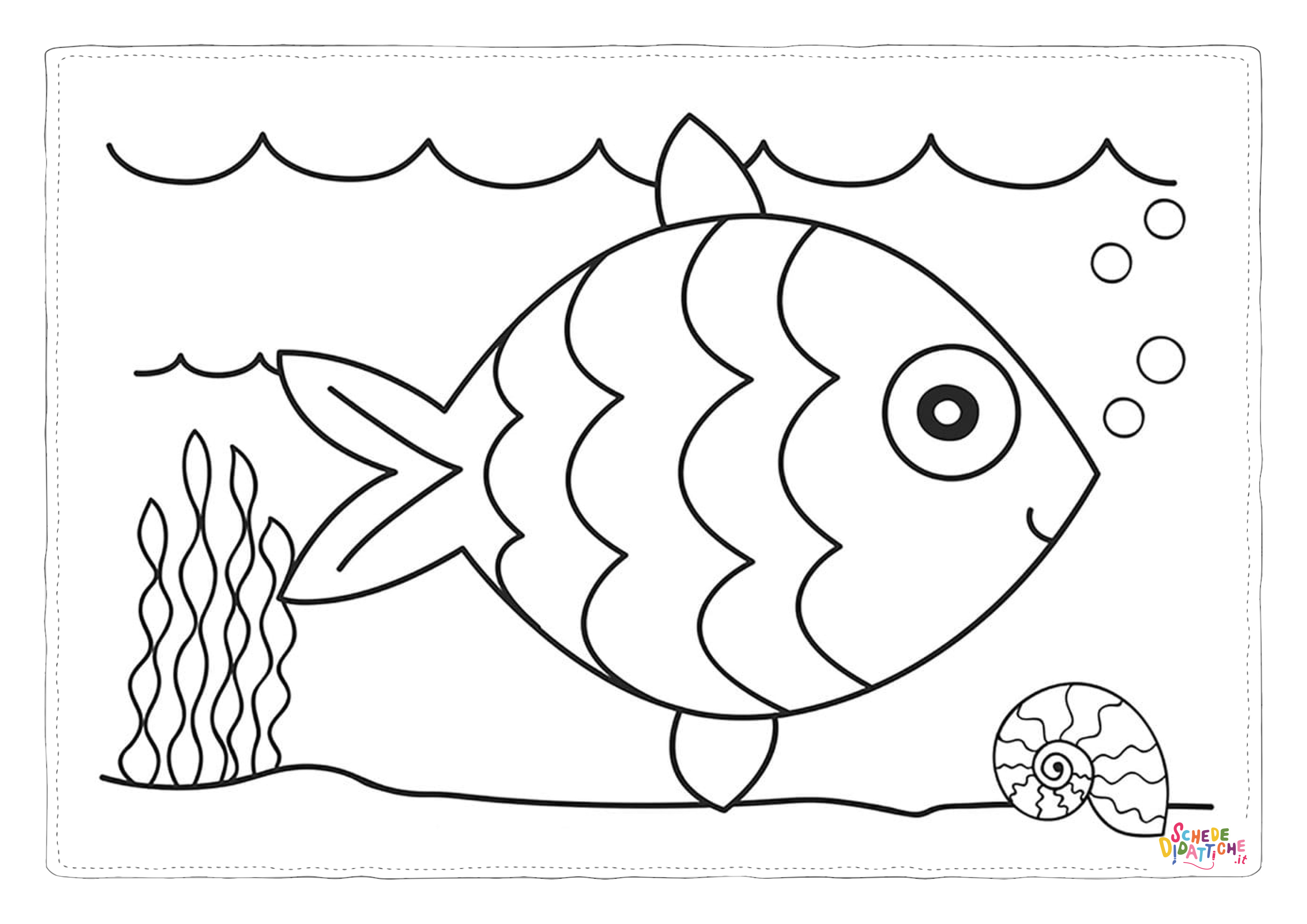 Disegno di pesce da stampare e colorare 142