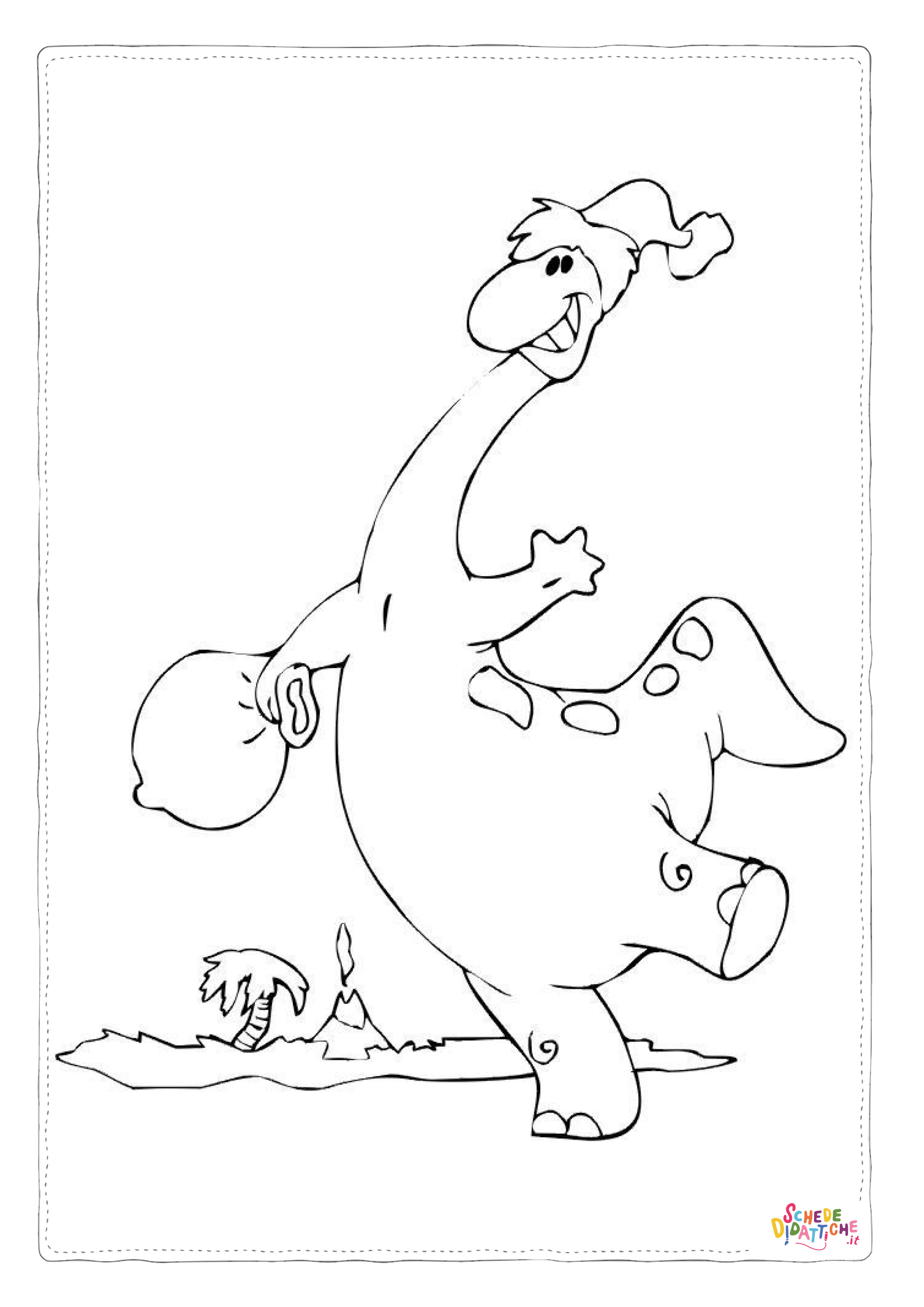 Disegno "Disegno di Brachiosauro da stampare e colorare 18" Disegno di Brachiosauro da stampare e colorare 18