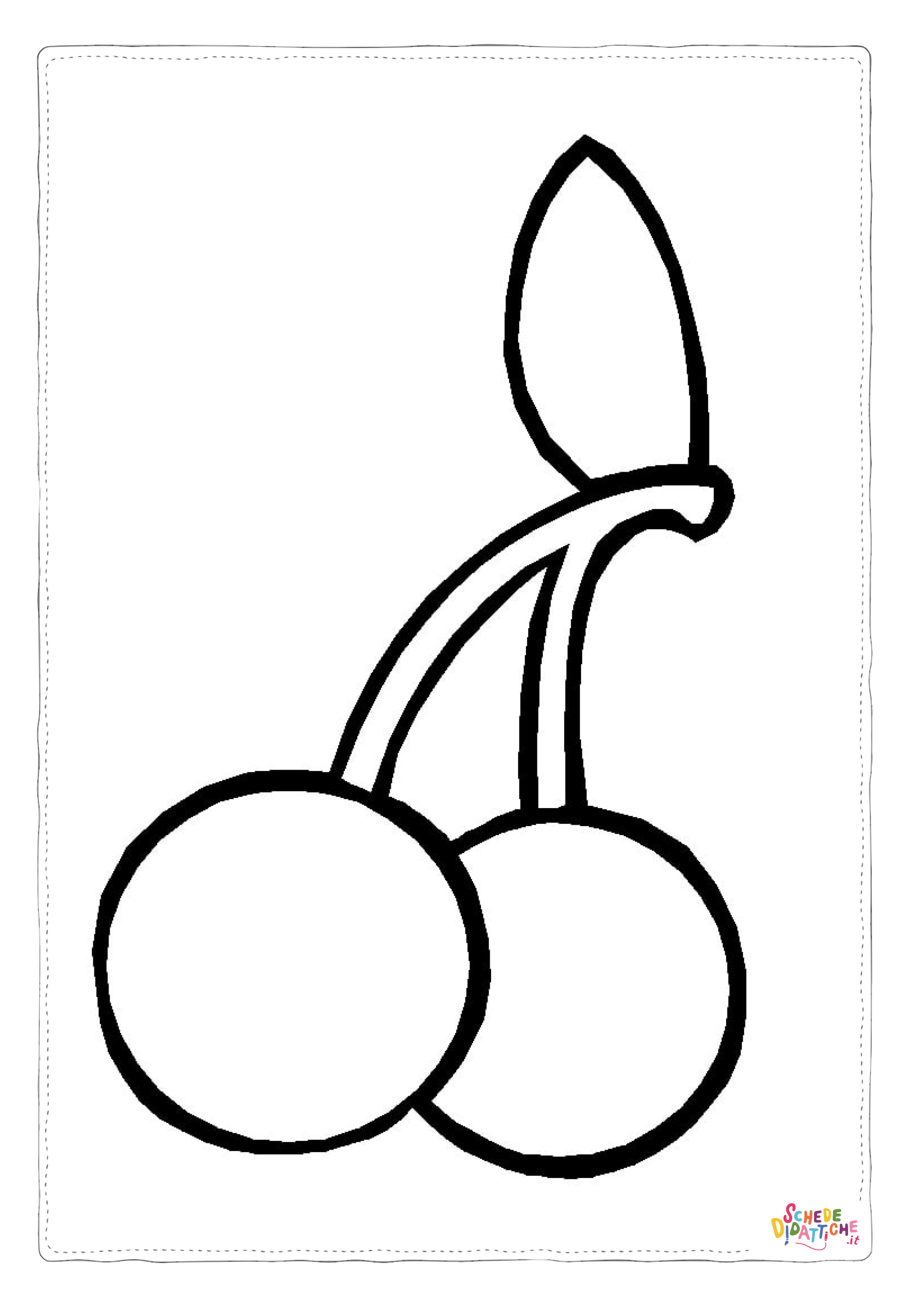 Disegno di ciliegia da stampare e colorare 7